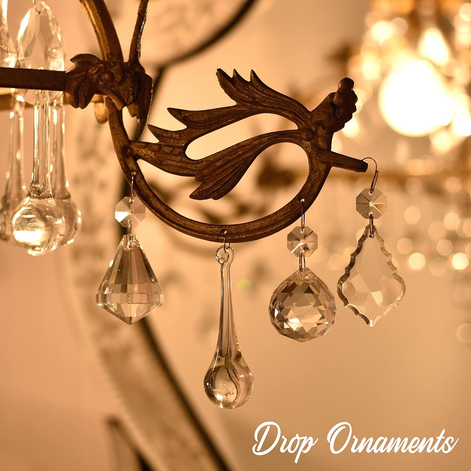 IndianShelf Clear Teardrop Crystal Ornaments 3 20 Piece
