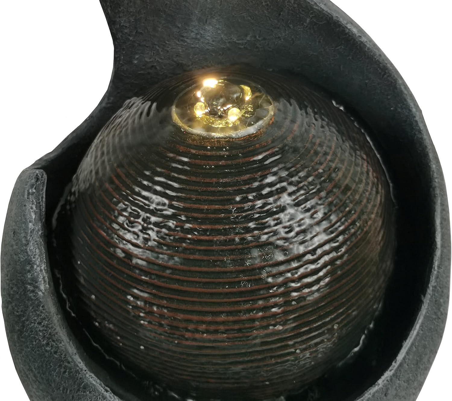 Indoor Zen Ball Tabletop Fountain with LED Light