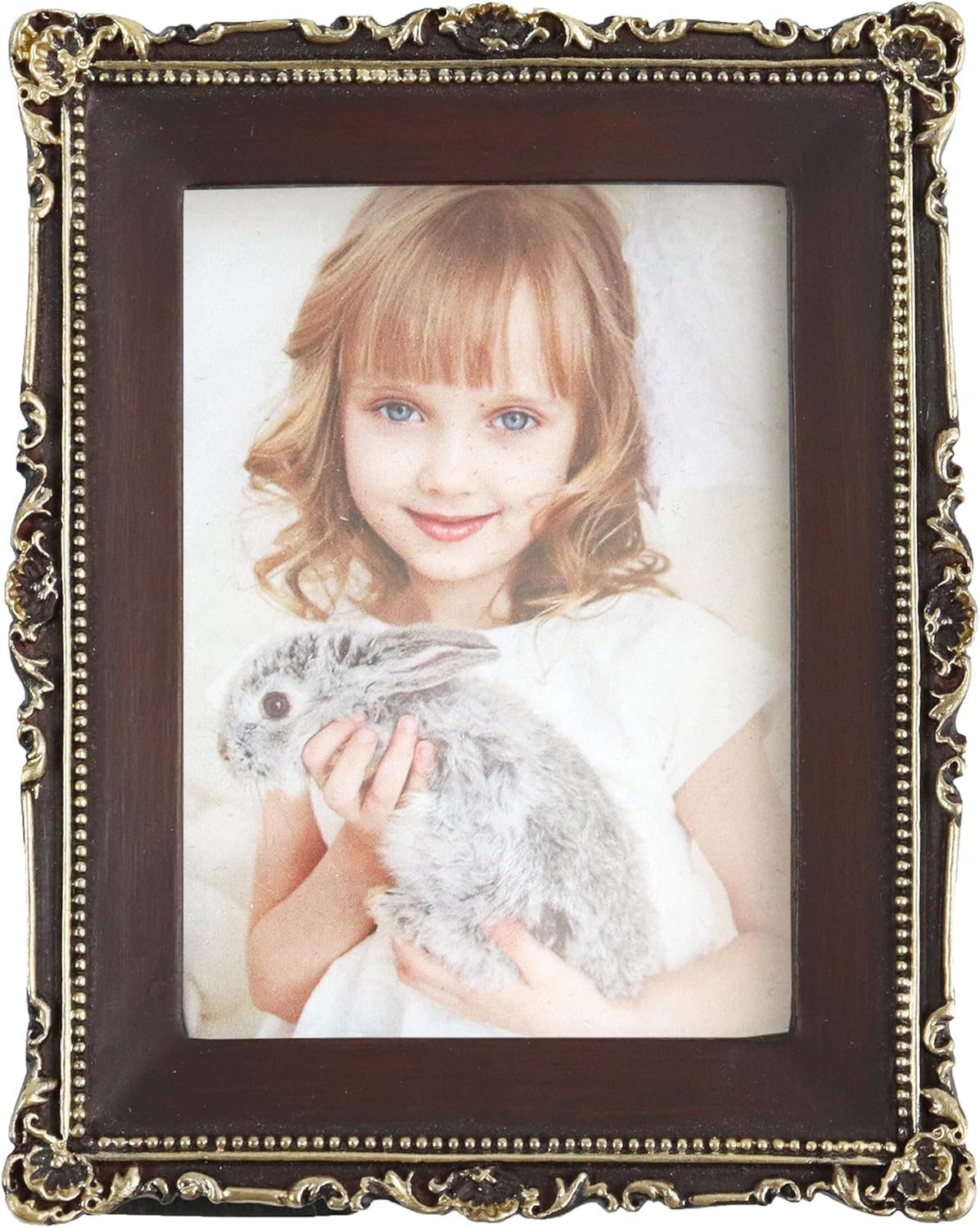 Hymmah Mini Wallet Picture Frame Ornate Resin Easel Hook Display