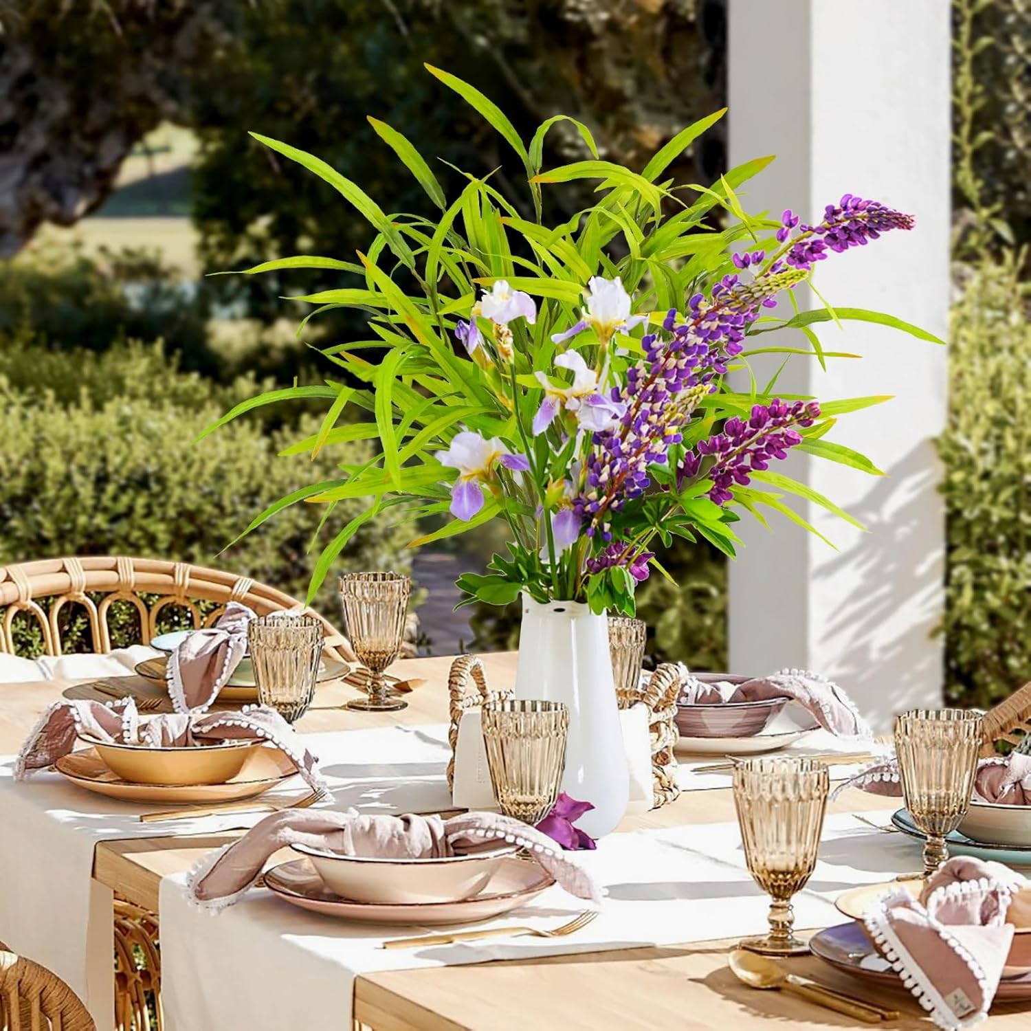 6pcs Artificial Greenery Stems 275 Inch Spring Plants for Flower Arrangements and Wedding Decor