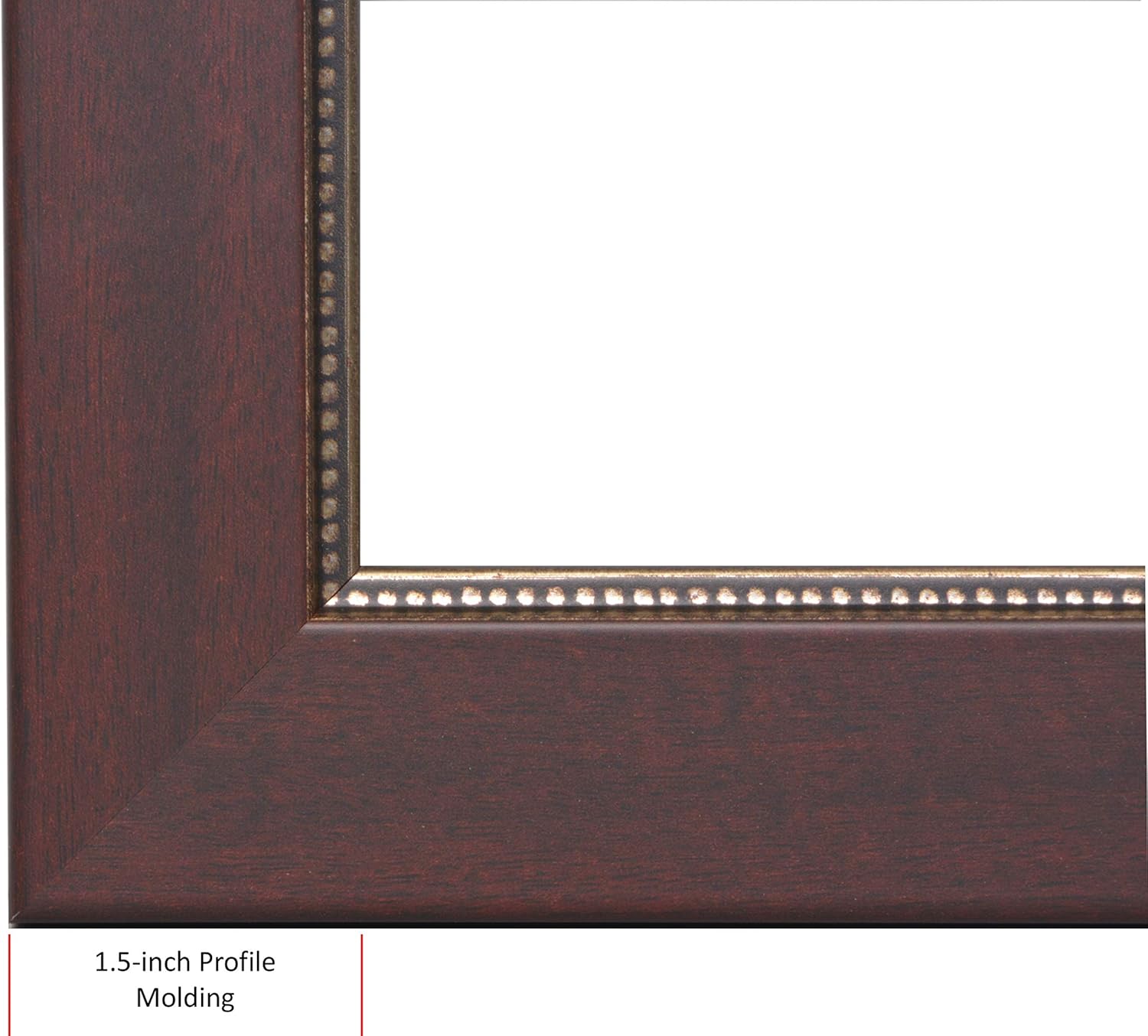 Creative Picture Frames 85x11 Empire Mahogany Diploma Frame with White Mat Glass Easel and Wall Hangers