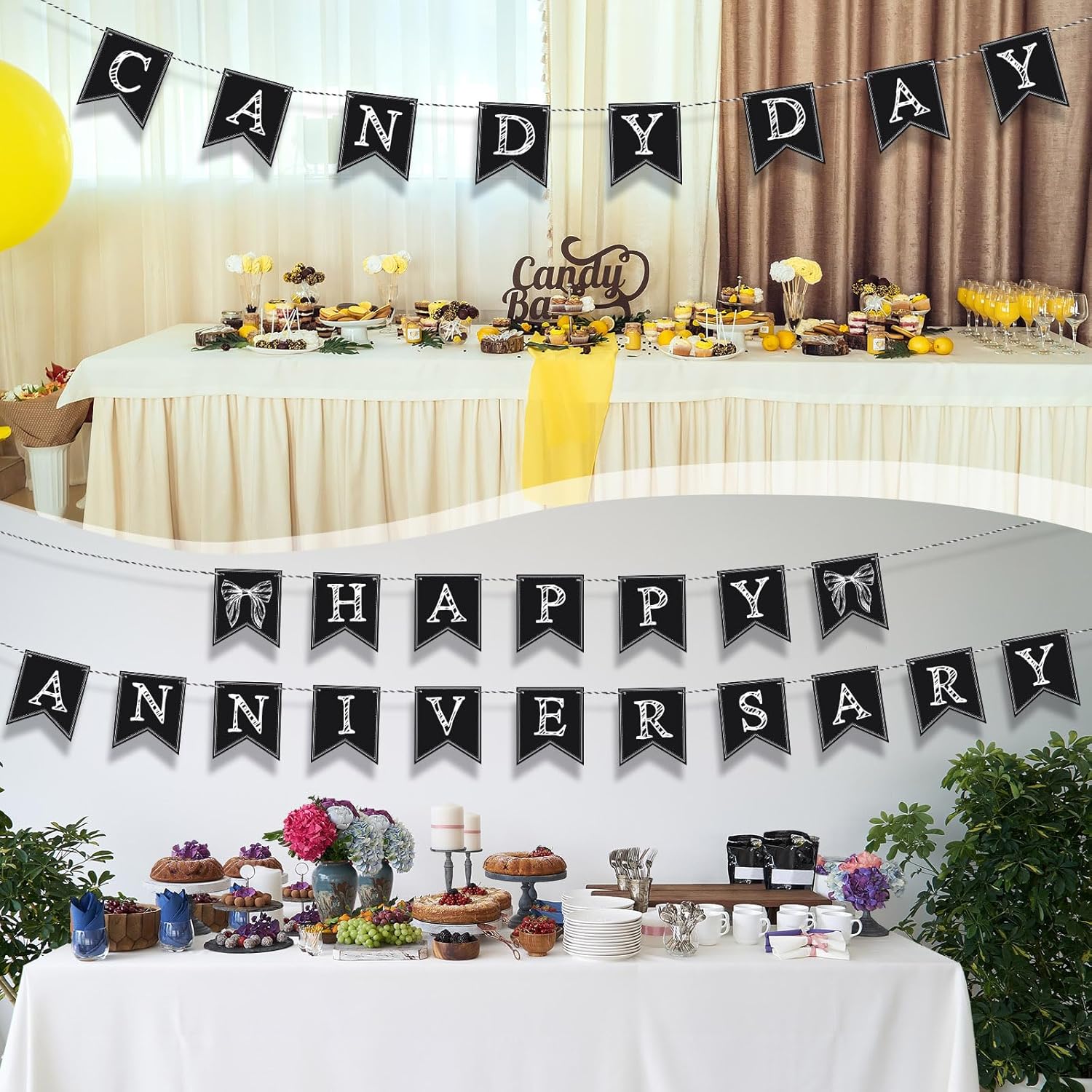 TaoBary 41 Pcs Chalkboard Pennant Banner Set for Events