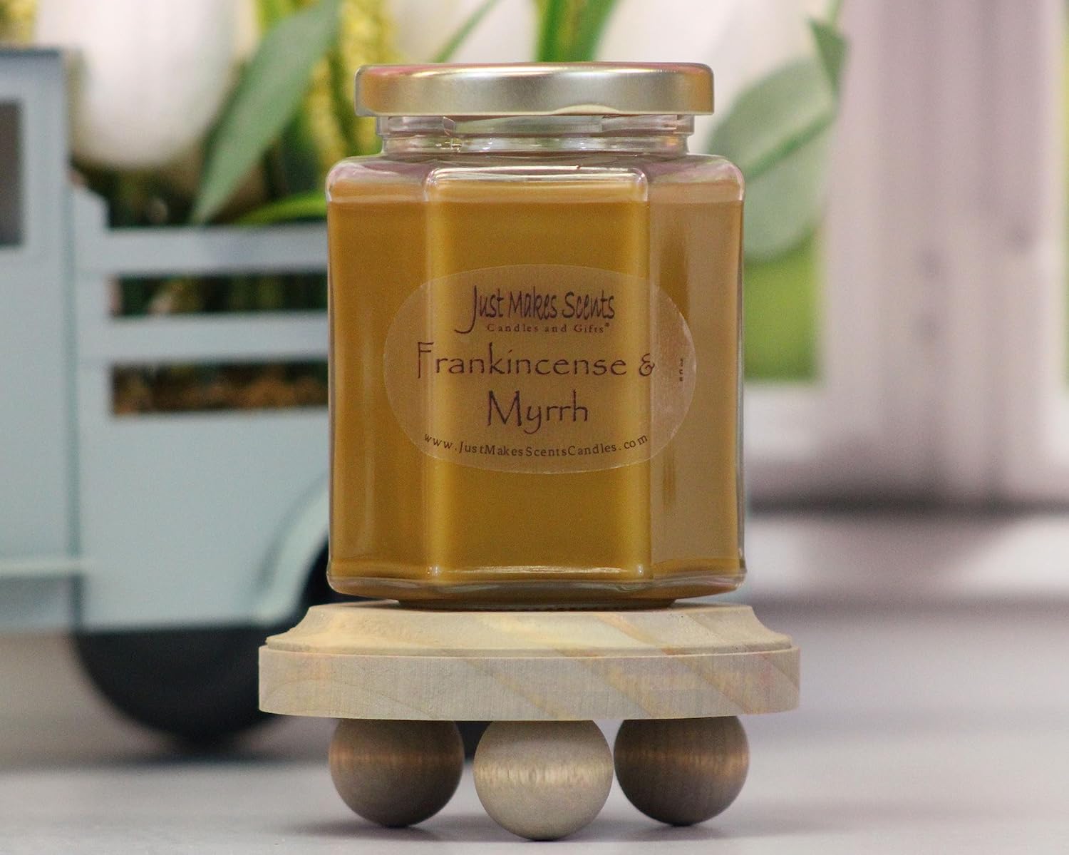 Frankincense Myrrh Soy Candle 8 oz Jar