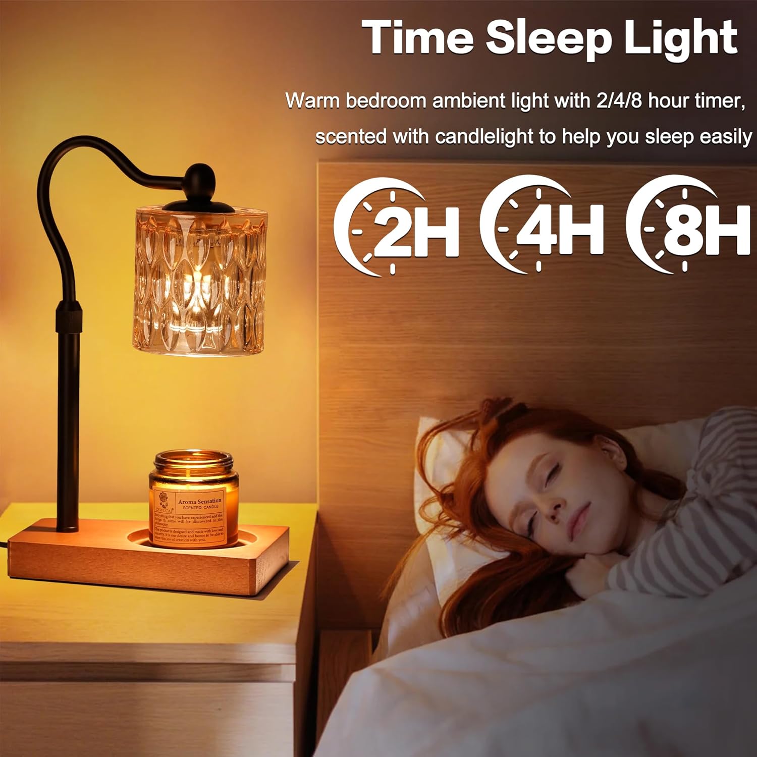 Candle Warmer Lamp With Timer and Adjustable Height
