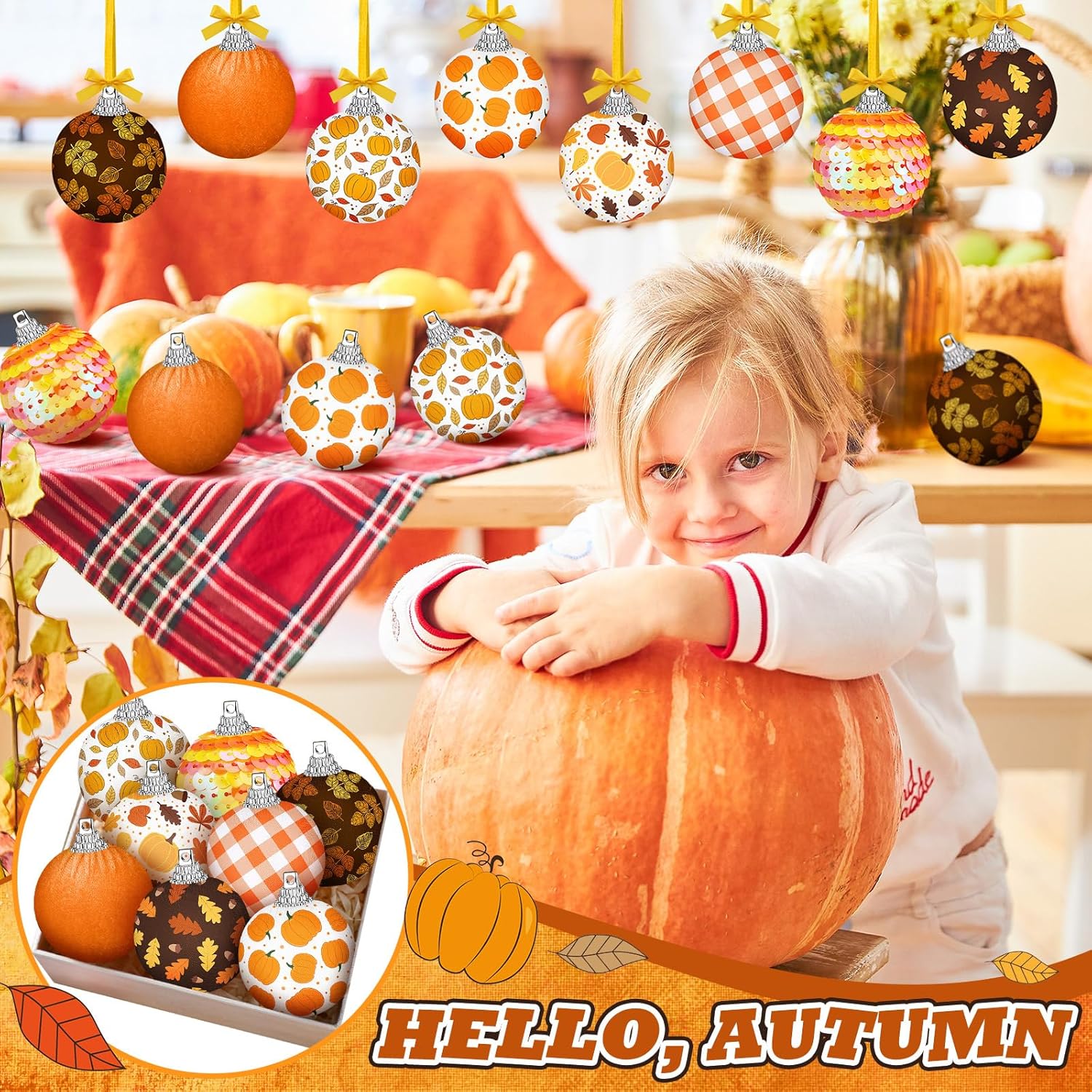 Blosssound 16 Pcs Autumn Tree Hanging Decorations