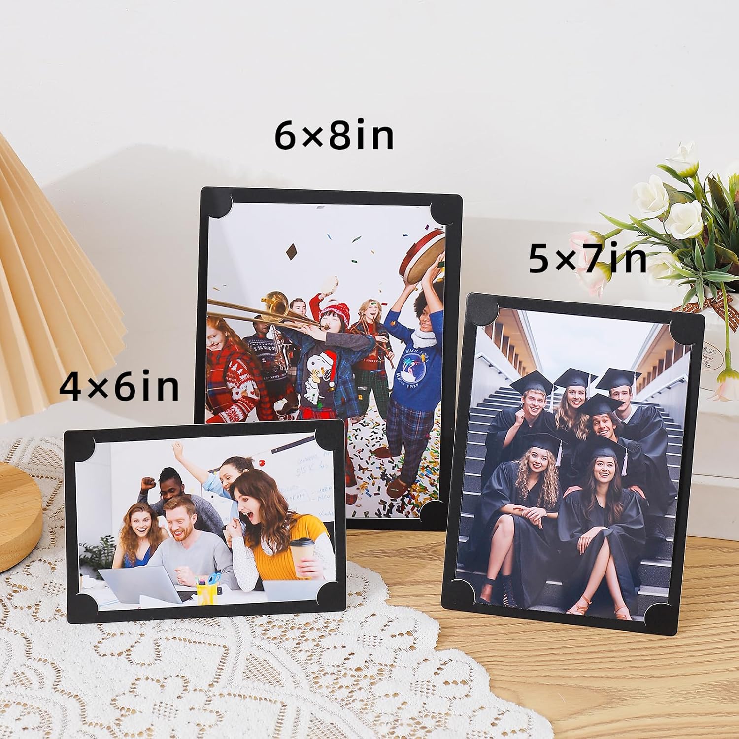 Black Paper Frames 5x7 Set of 10 Cardboard Photo Frame with Easel DIY Crafts