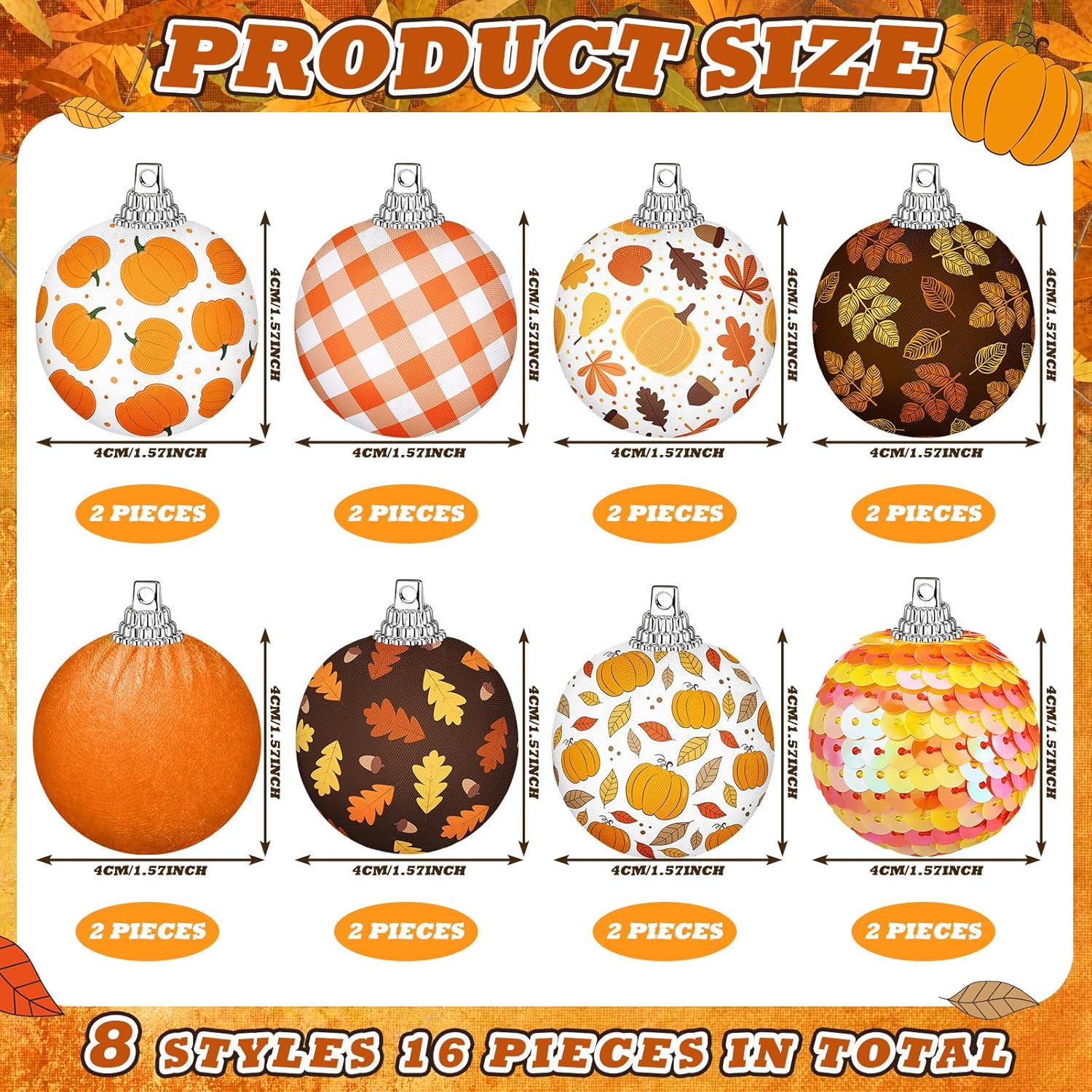Blosssound 16 Pcs Autumn Tree Hanging Decorations