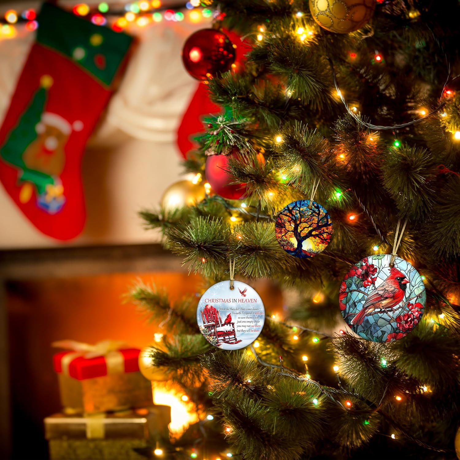 Tree of Life Ceramic Christmas Ornament Set 2024