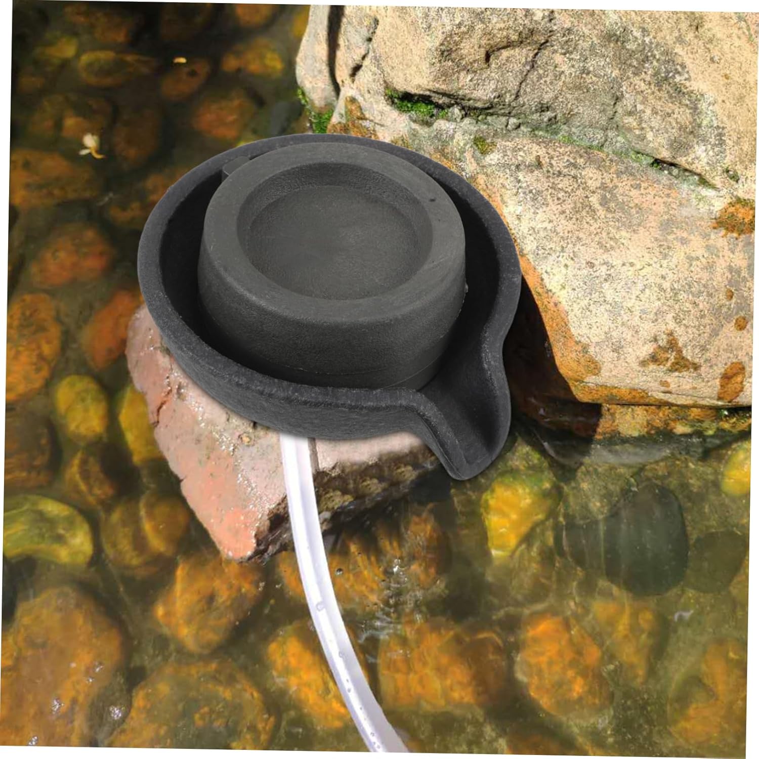 POPETPOP Rotating Millstone Tabletop Fountain with Continuous Flow