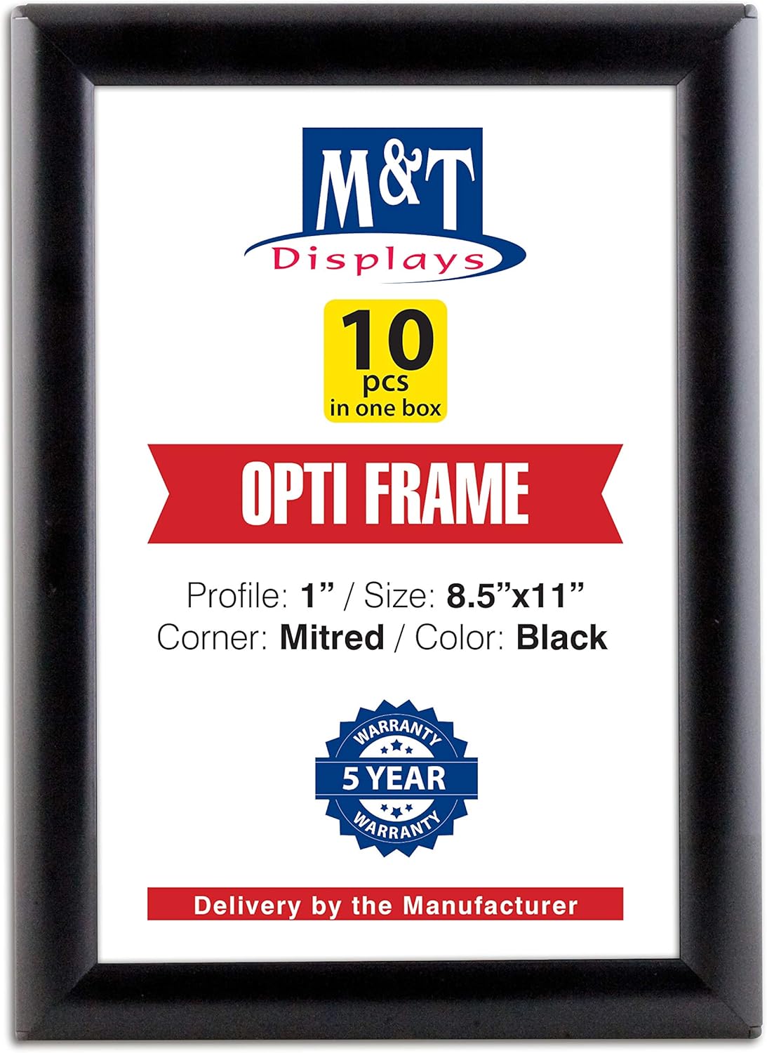 Opti Snap Poster Frame 85x11 Inch Black 1 Aluminum