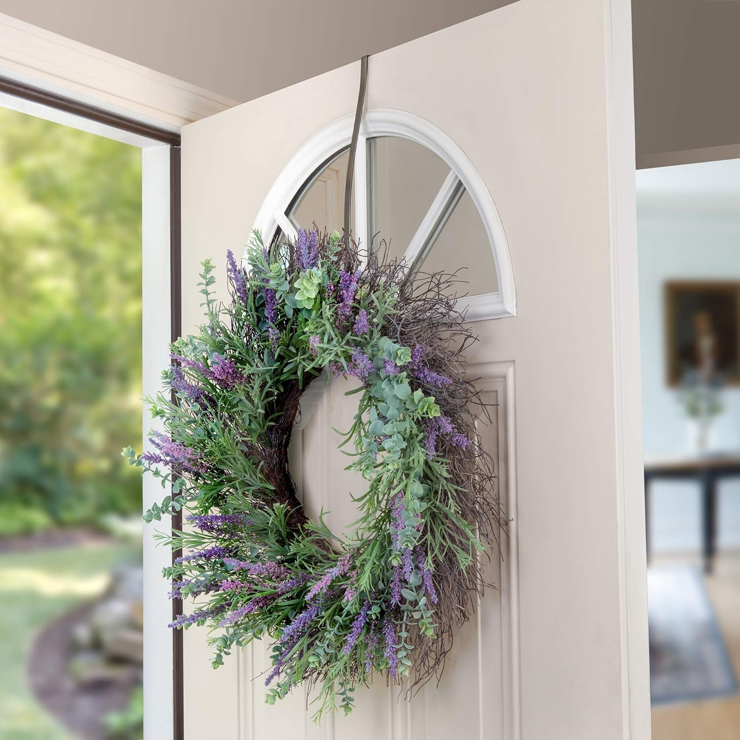 Haute Decor HighProfile Curved Wreath Hanger - Brushed Nickel