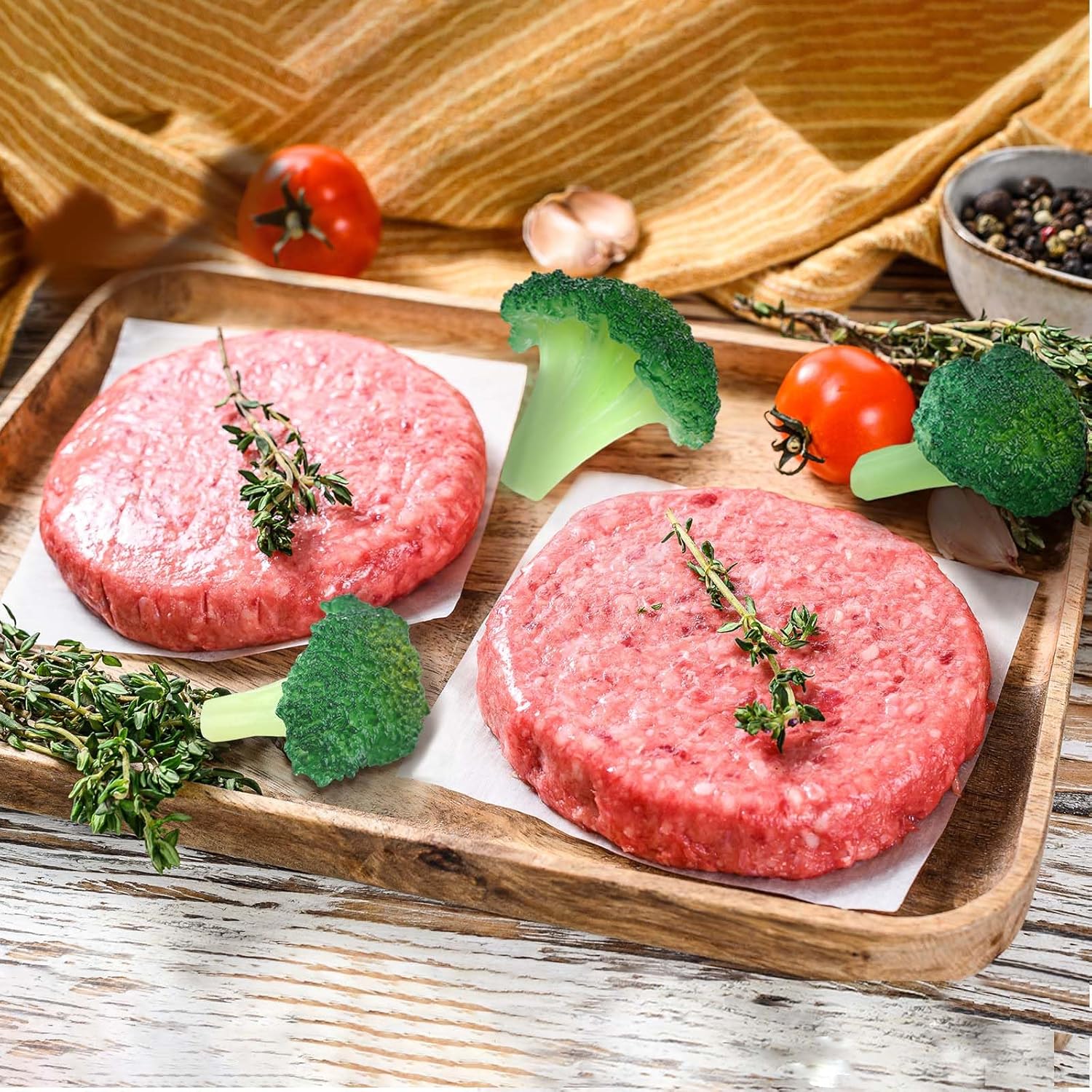 Giegxin 15 Pcs Realistic Fake Broccoli Decor