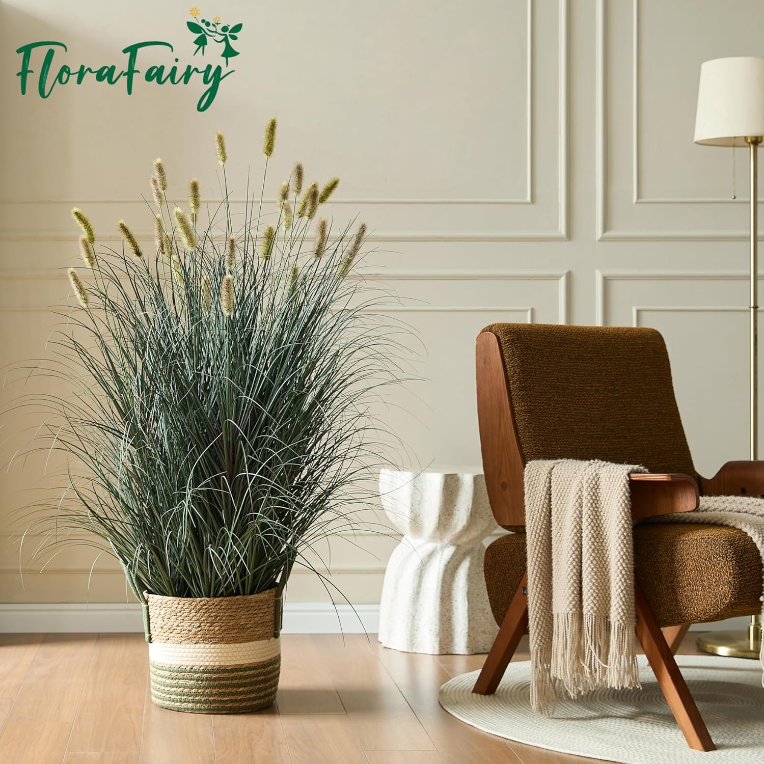 FloraFairy 4ft Onion Grass Artificial Plant