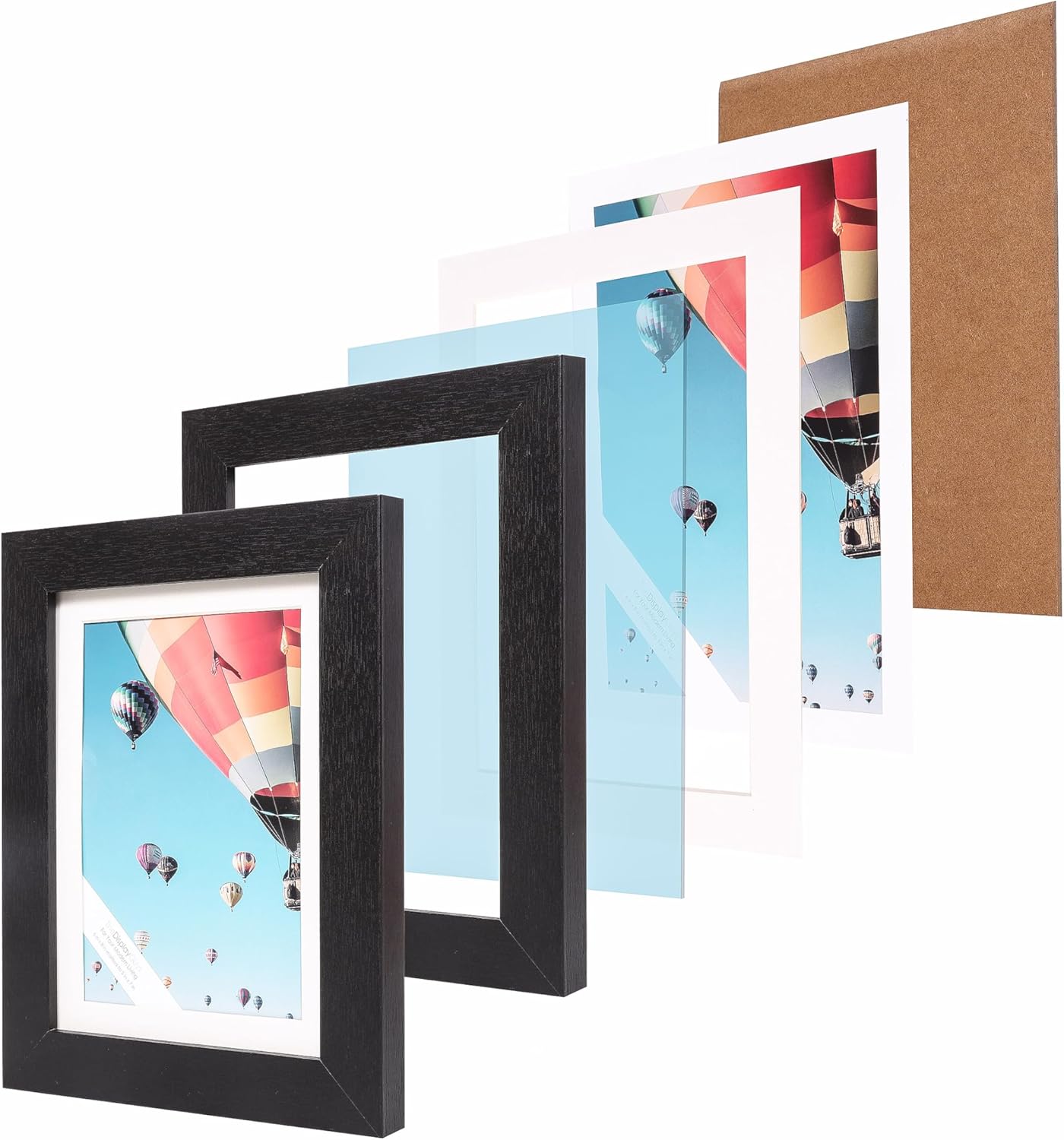 The Display Guys Black Wooden Picture Frame Set