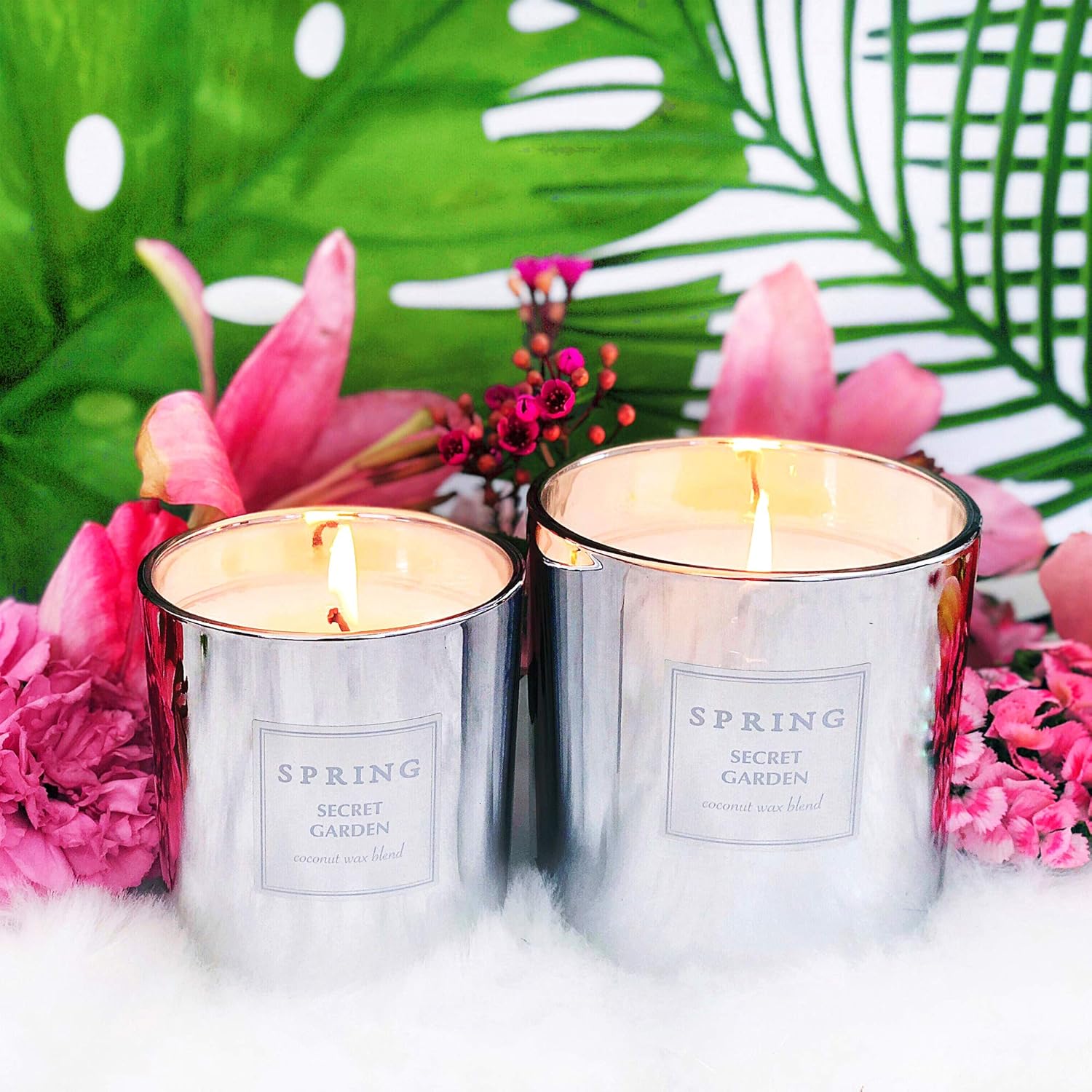 Secret Garden Scented Candle in Silver Jar