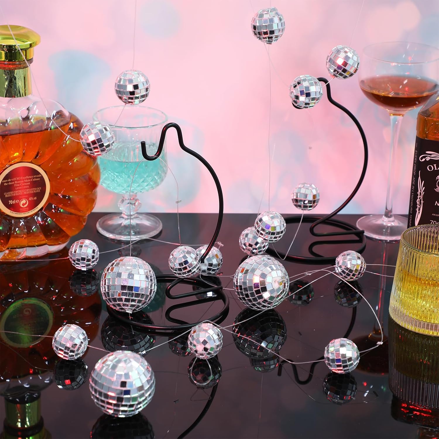 8 Strands Sparkling Mini Disco Ball Decorations