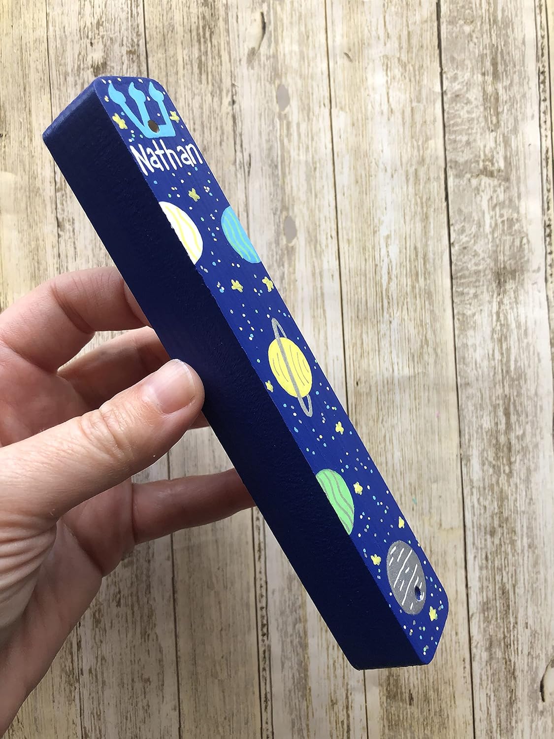 Lea Joelle Handmade Space Mezuzah for Boys Room