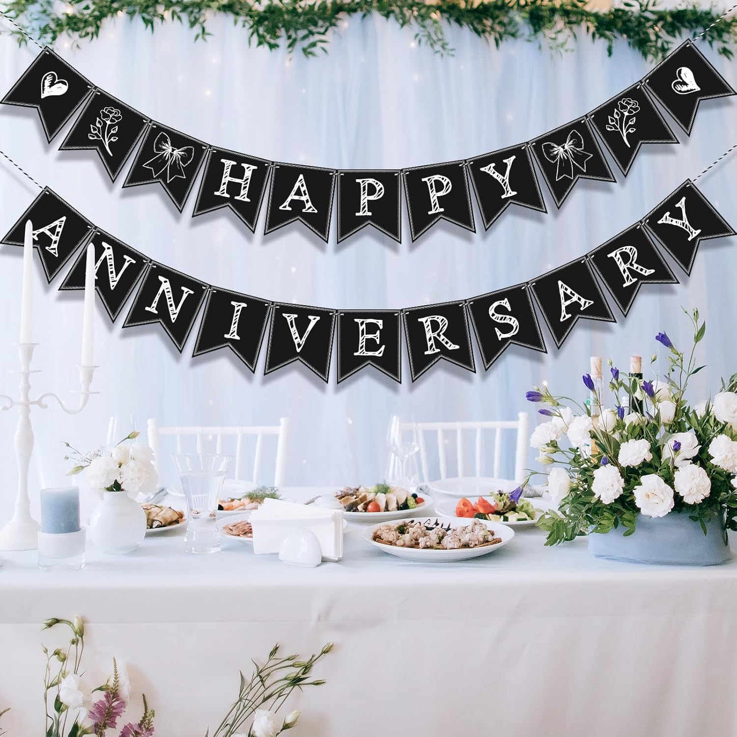 TaoBary 41 Pcs Chalkboard Pennant Banner Set for Events