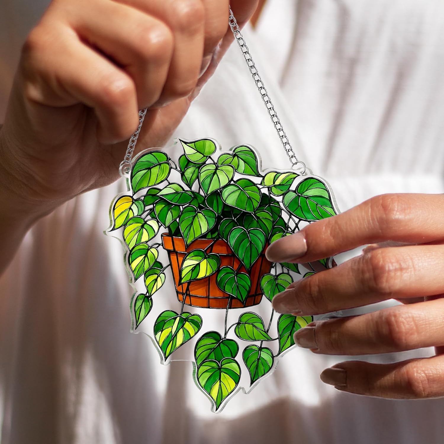 Sensemory Book Stained Glass Window Hanging Acrylic Ornament