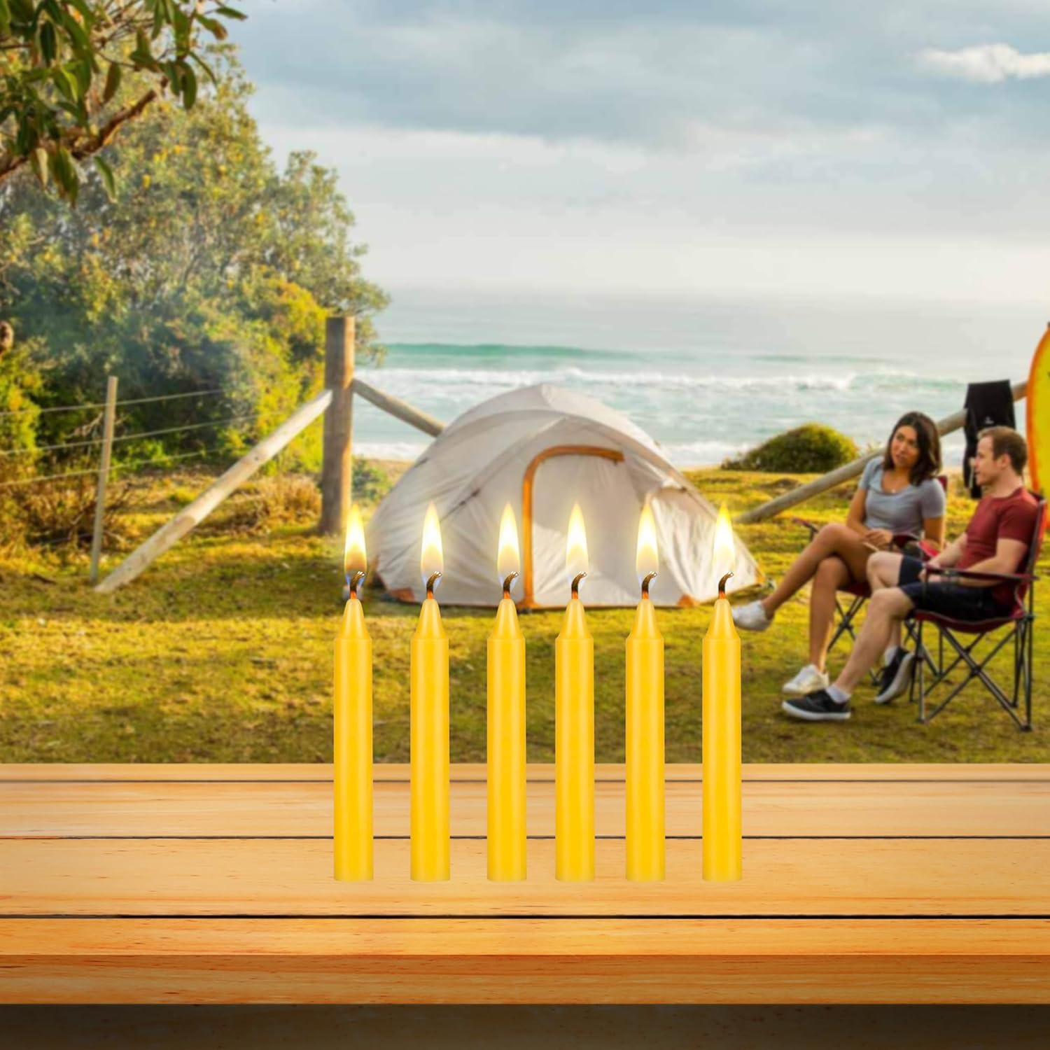 Mega Candles 8 Pack Citronella Taper Candles