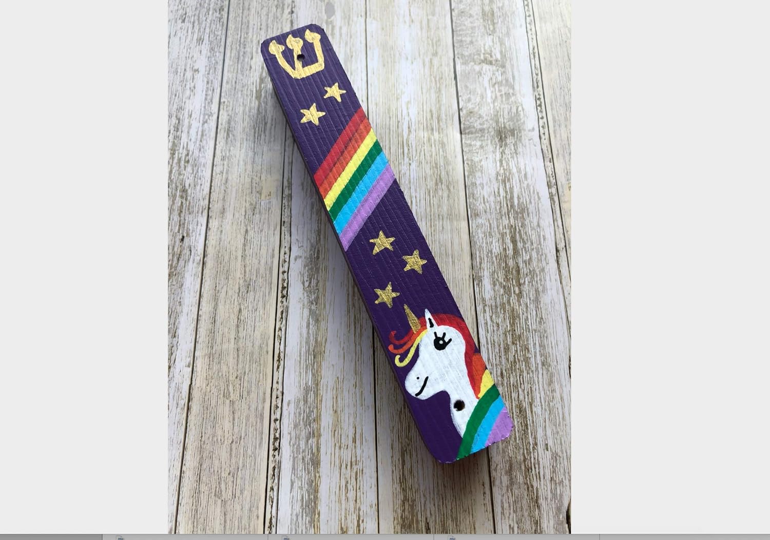 Lea Joelle Hamsa and Mezuzah Rainbow Unicorn Purple Gift