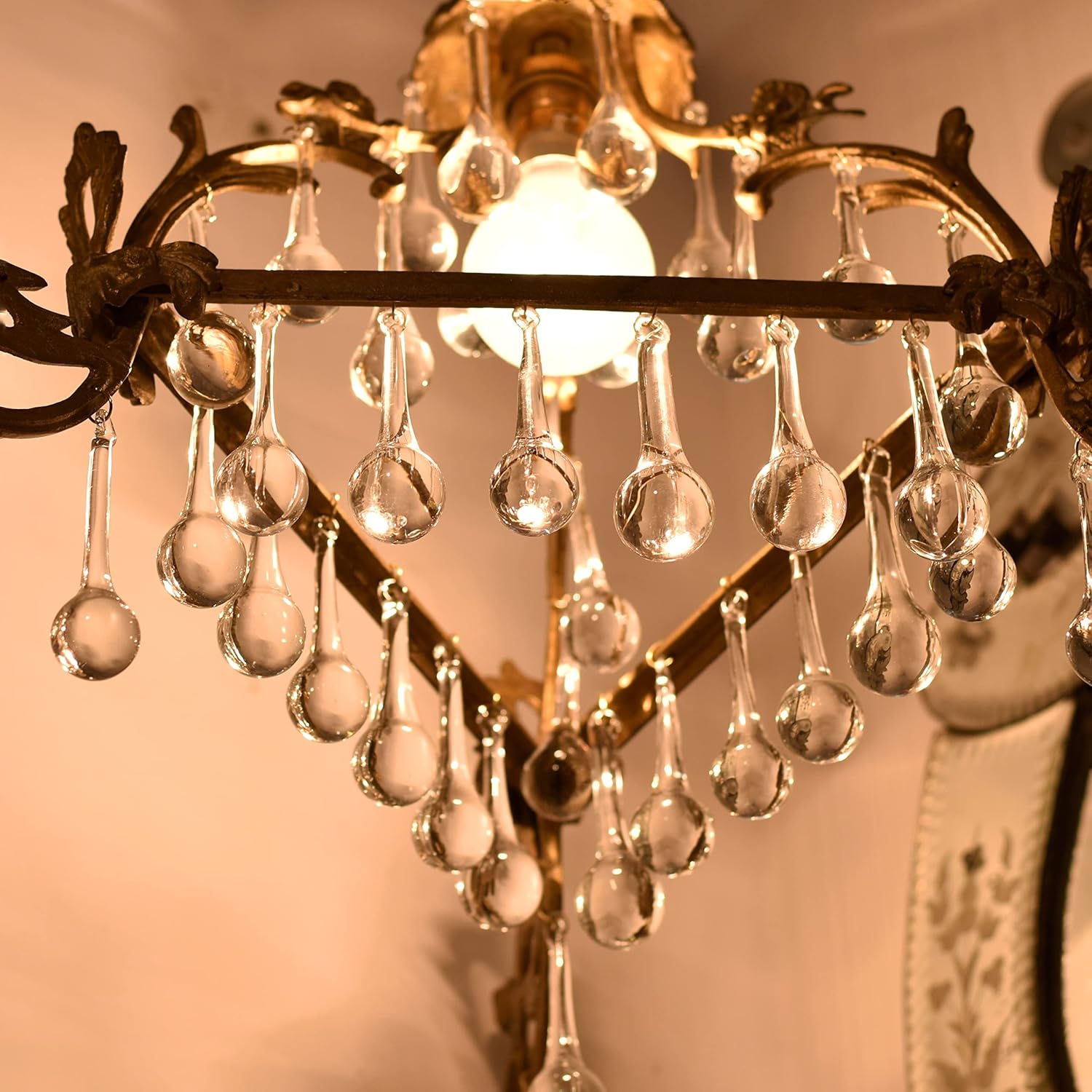 IndianShelf Clear Teardrop Crystal Ornaments 3 20 Piece