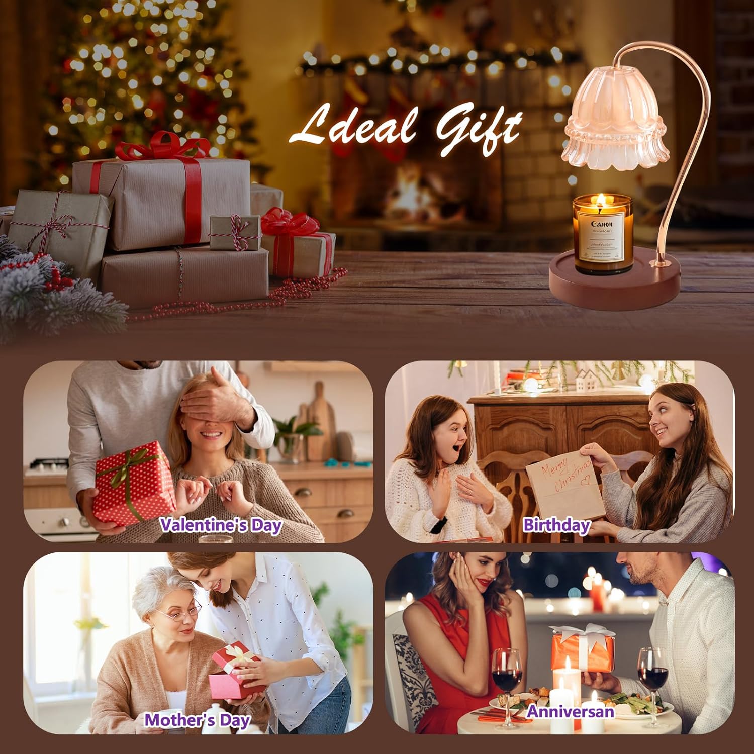 Droyek Candle Warmer Lamp with Dimmer and Timer
