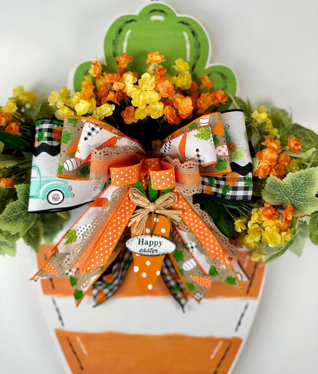 Spring Carrot Door Wreath for Home Decor