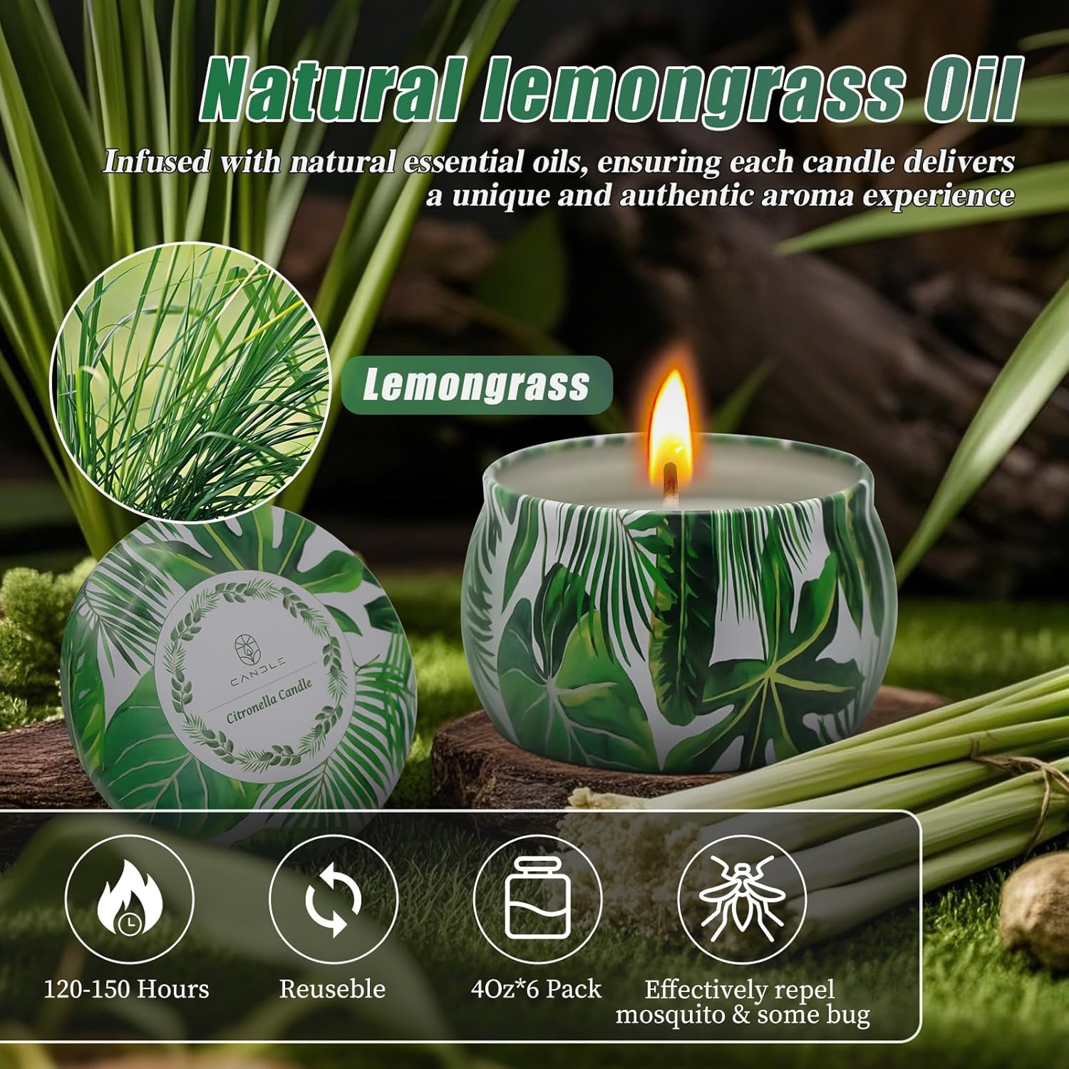 ULAWELL Citronella Candles 26 Ounce Jar Long Lasting Outdoor