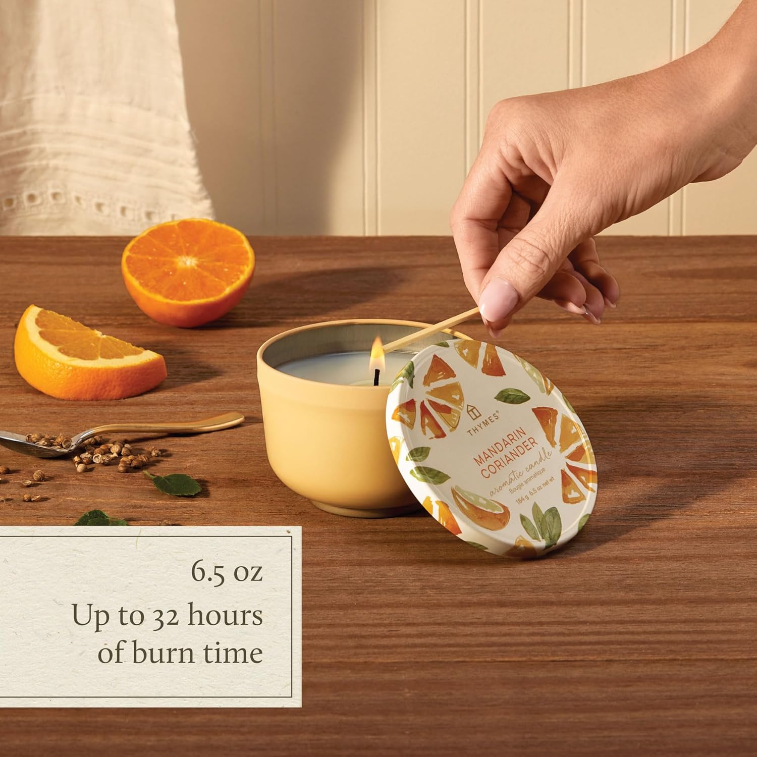 Thymes Citrus Candle - Mandarin Coriander 65 oz