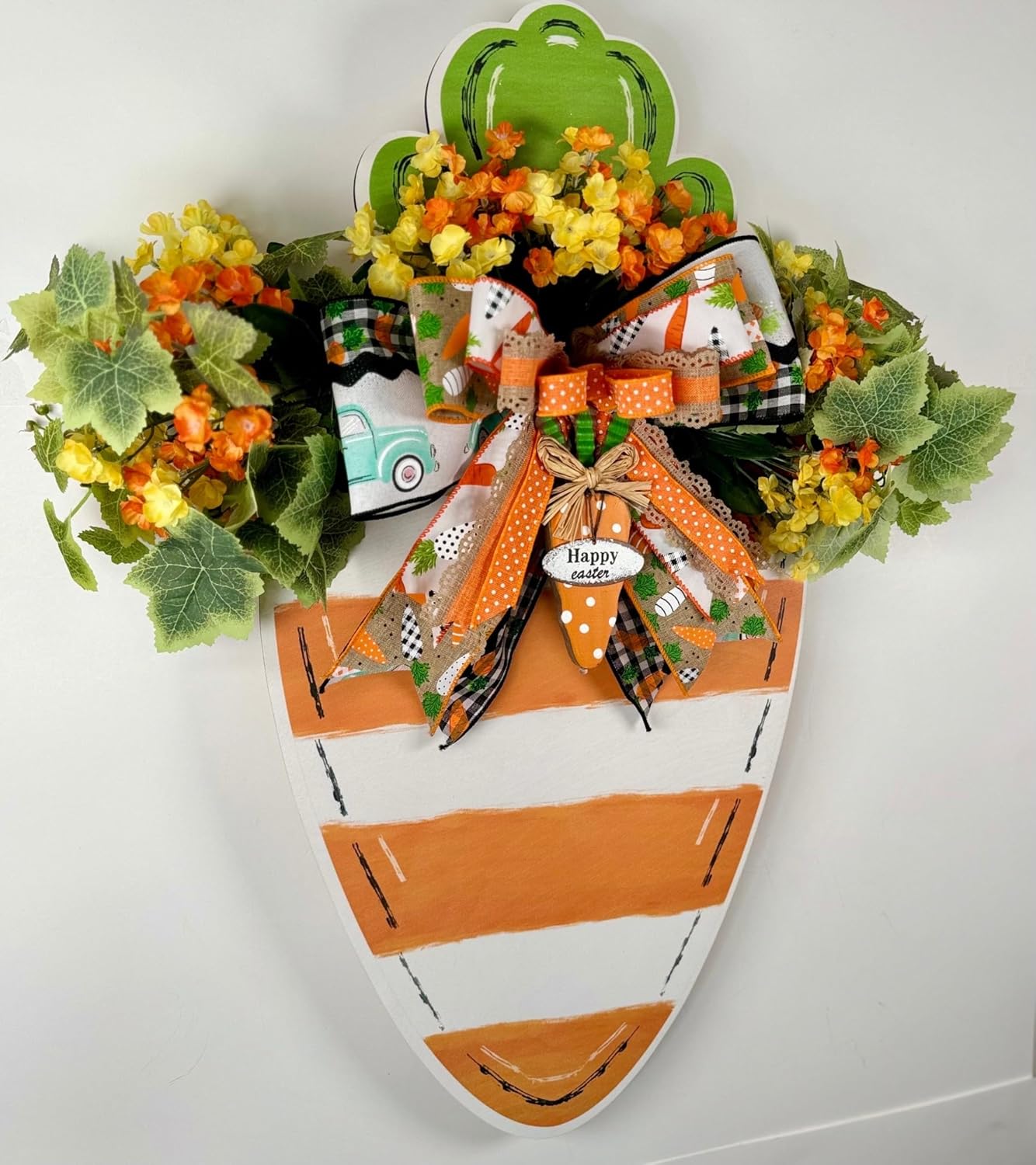 Spring Carrot Door Wreath for Home Decor