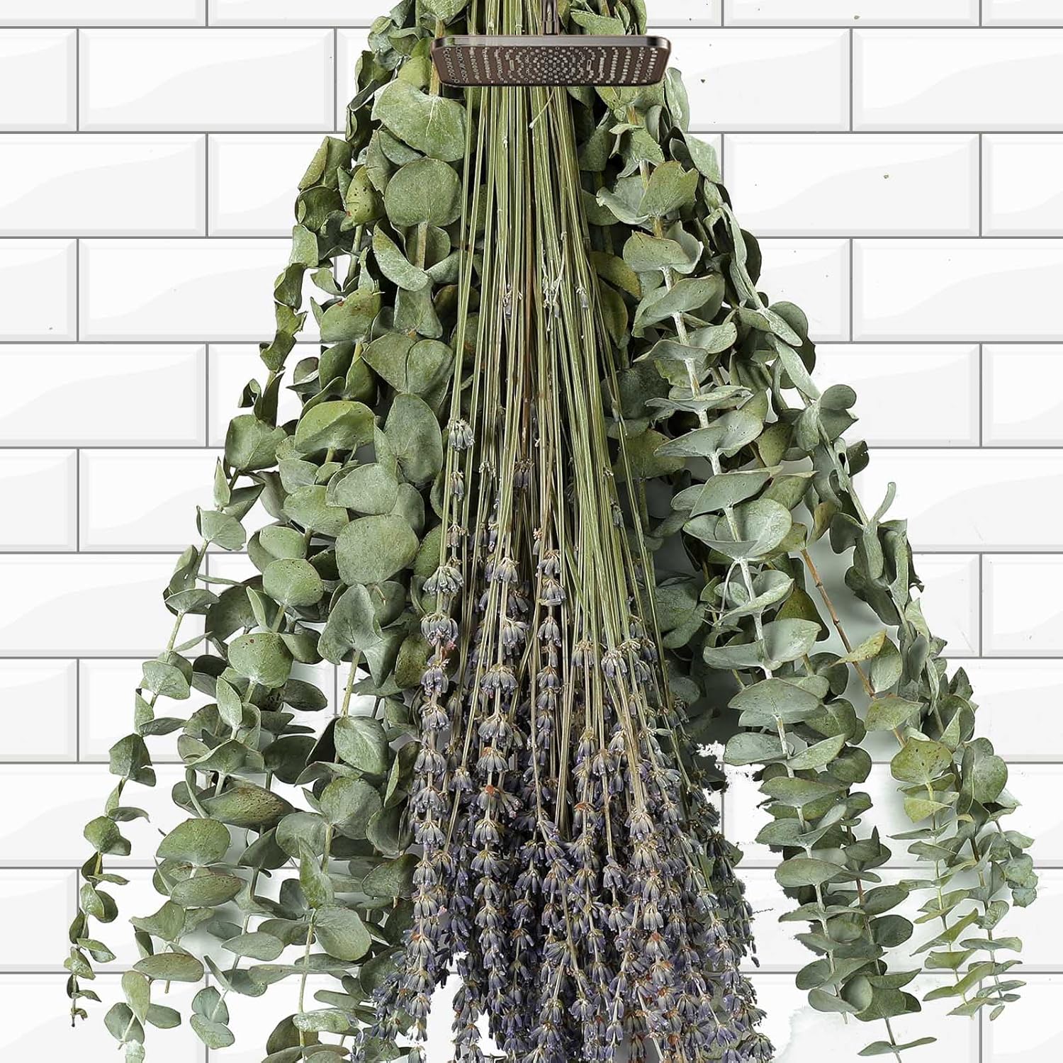 115 PCS Dried Eucalyptus Lavender Bundle for Spa Bathroom Decor