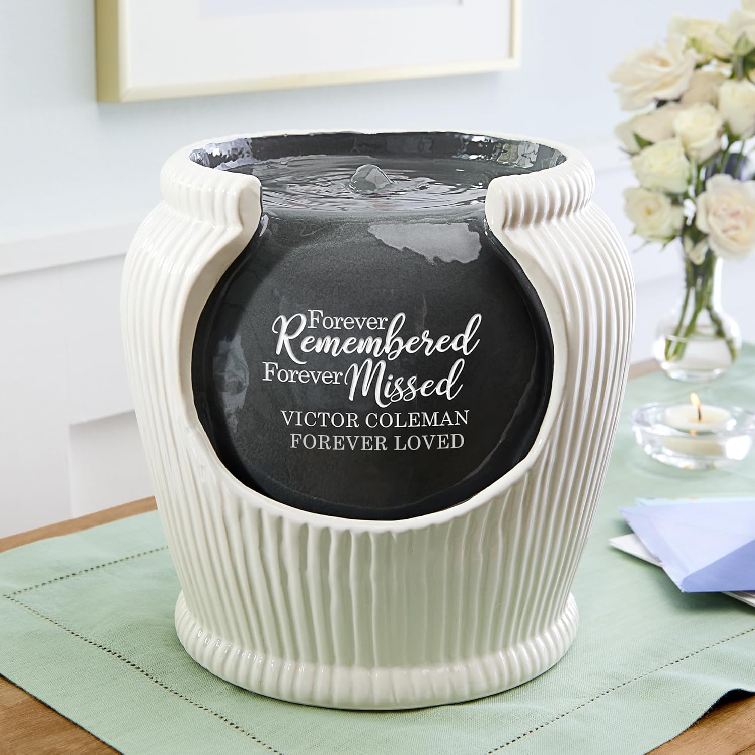 Lets Make Memories Personalized Memorial Fountain