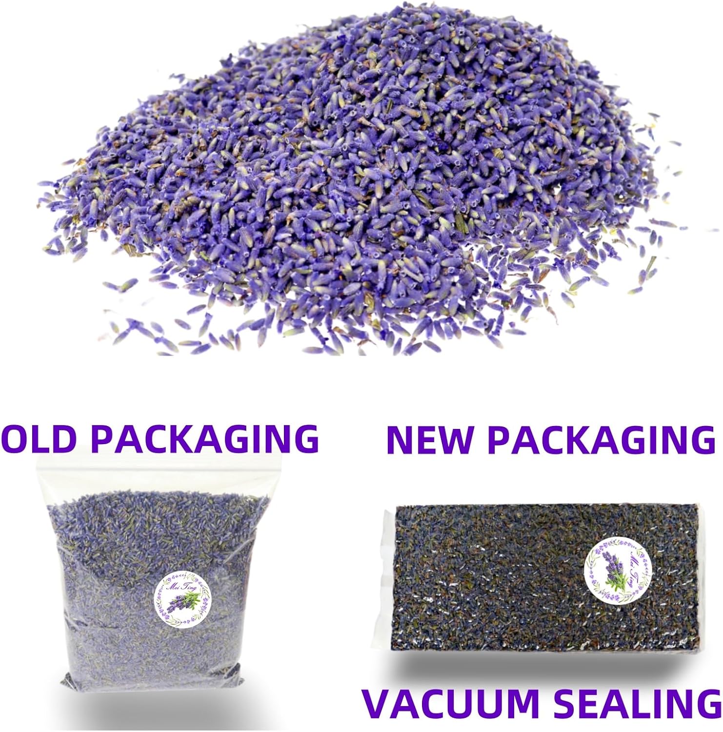 100 Natural Dried Lavender Buds 7oz for Crafts and Decor