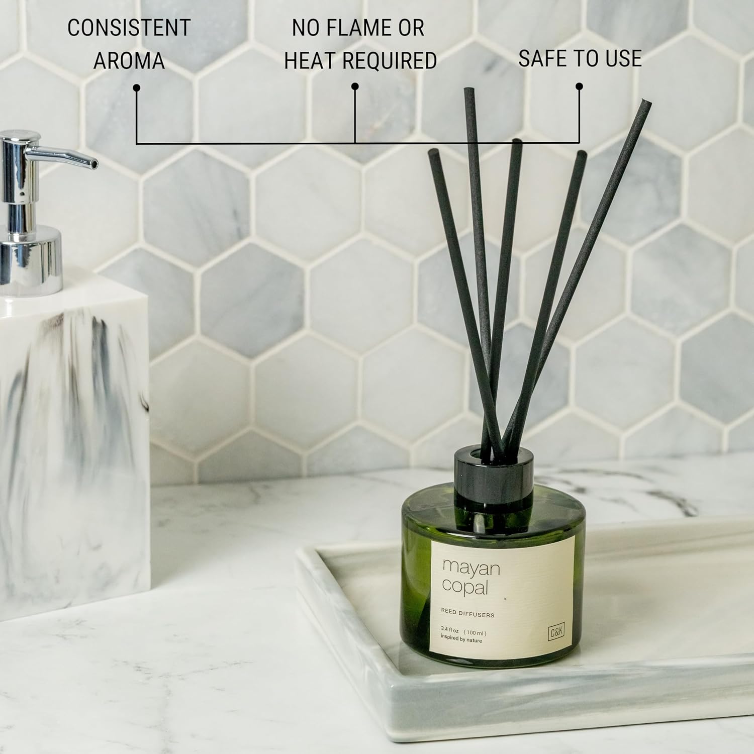 Craft Kin Home Fragrance Bundle Mayan Copal Candle Diffuser Set for Men