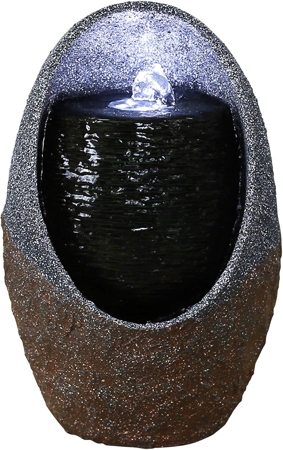 Hi-Line Gift Ltd Bubbling Tabletop Fountain with Cool White LED Lights