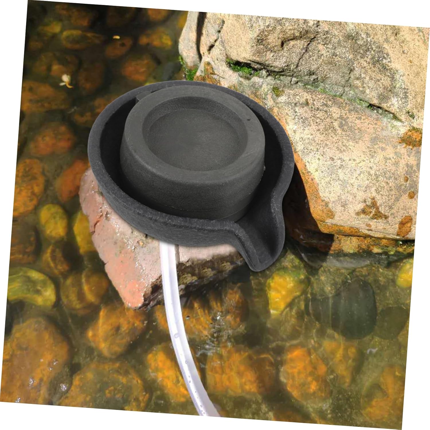 DIYEAH Tabletop Water Fountain with Rotating Millstone