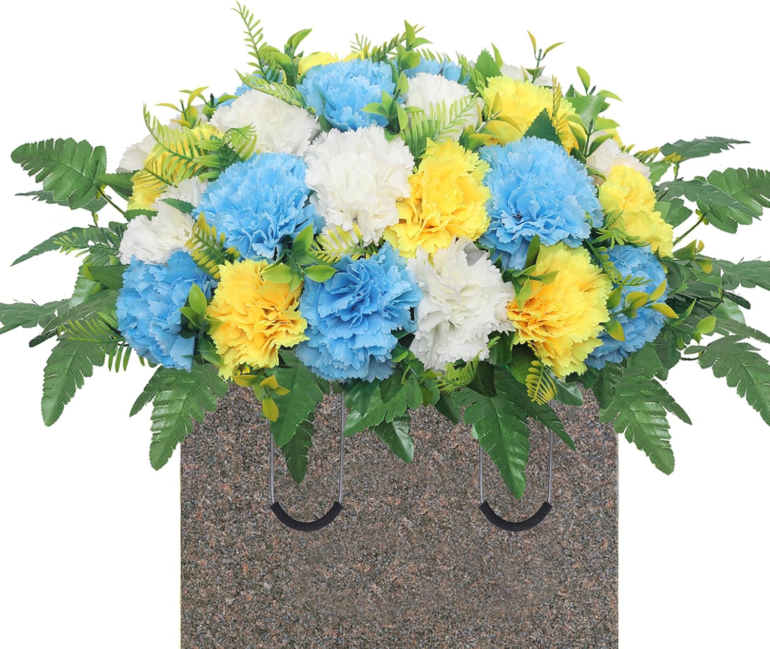 Artificial Cemetery Flowers Decorative Set with Stand and Bouquet