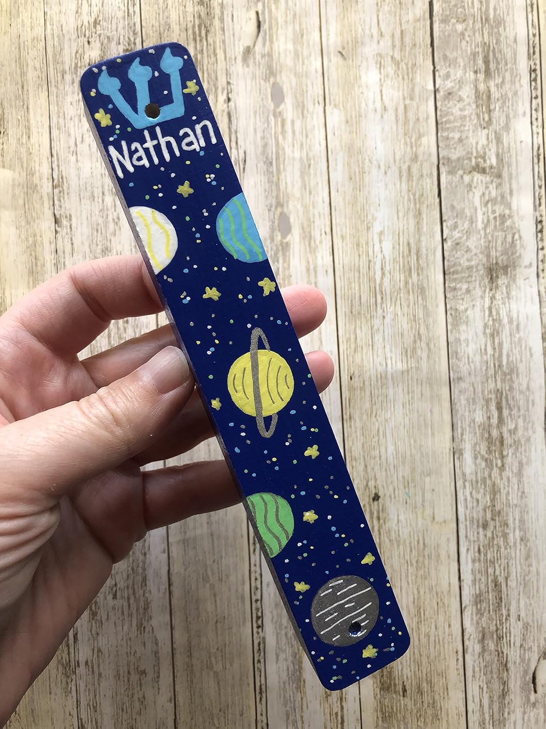 Lea Joelle Handmade Space Mezuzah for Boys Room