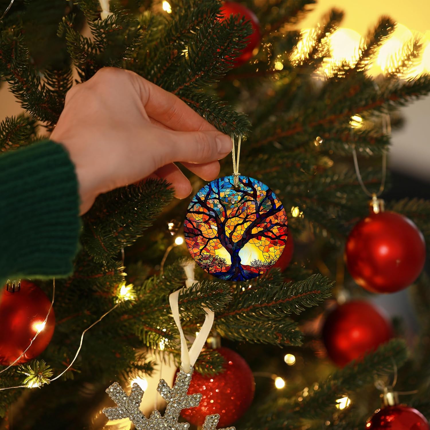 Tree of Life Ceramic Christmas Ornament Set 2024