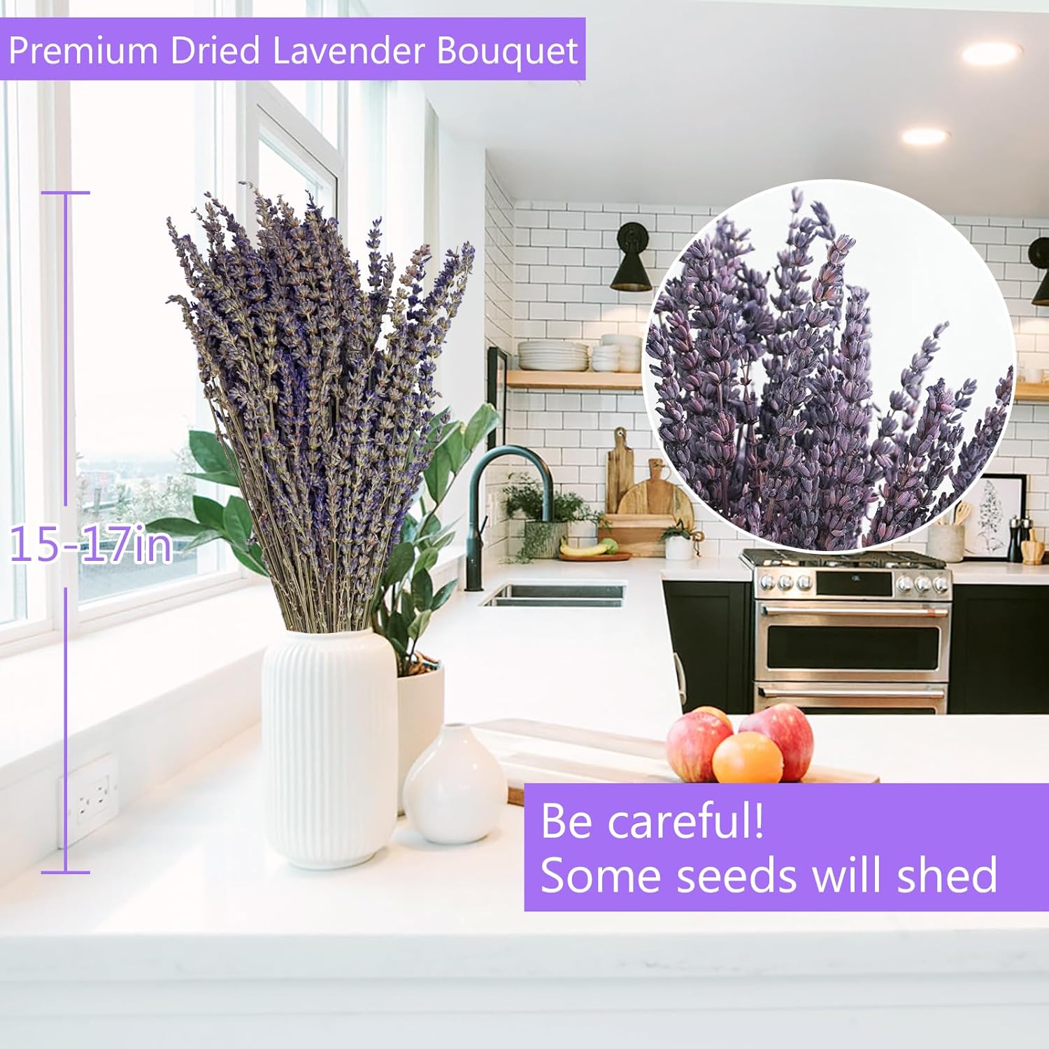 Uieke 12Pack Dried Lavender Flowers Bouquet