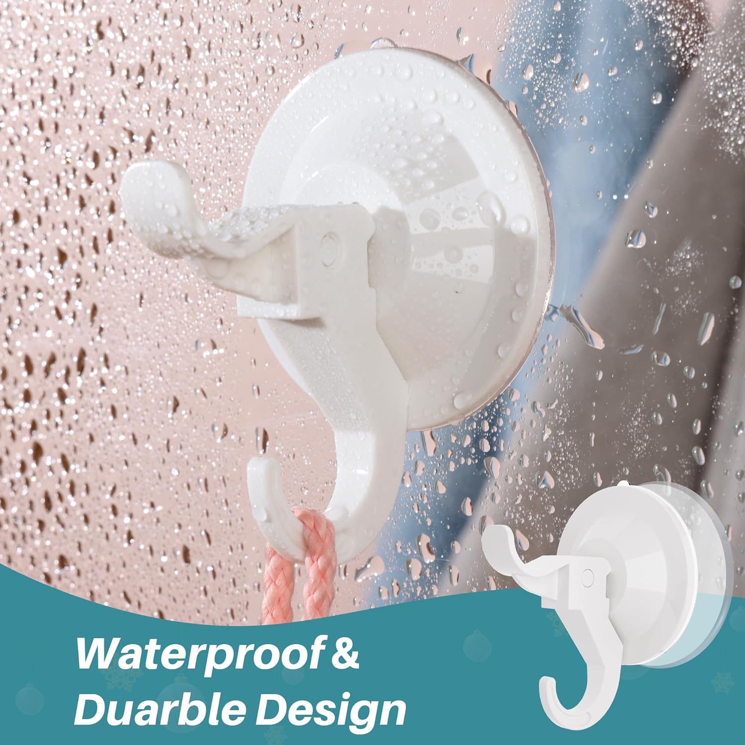 AENTGIU Wreath Suction Cup Hooks 5 Pack
