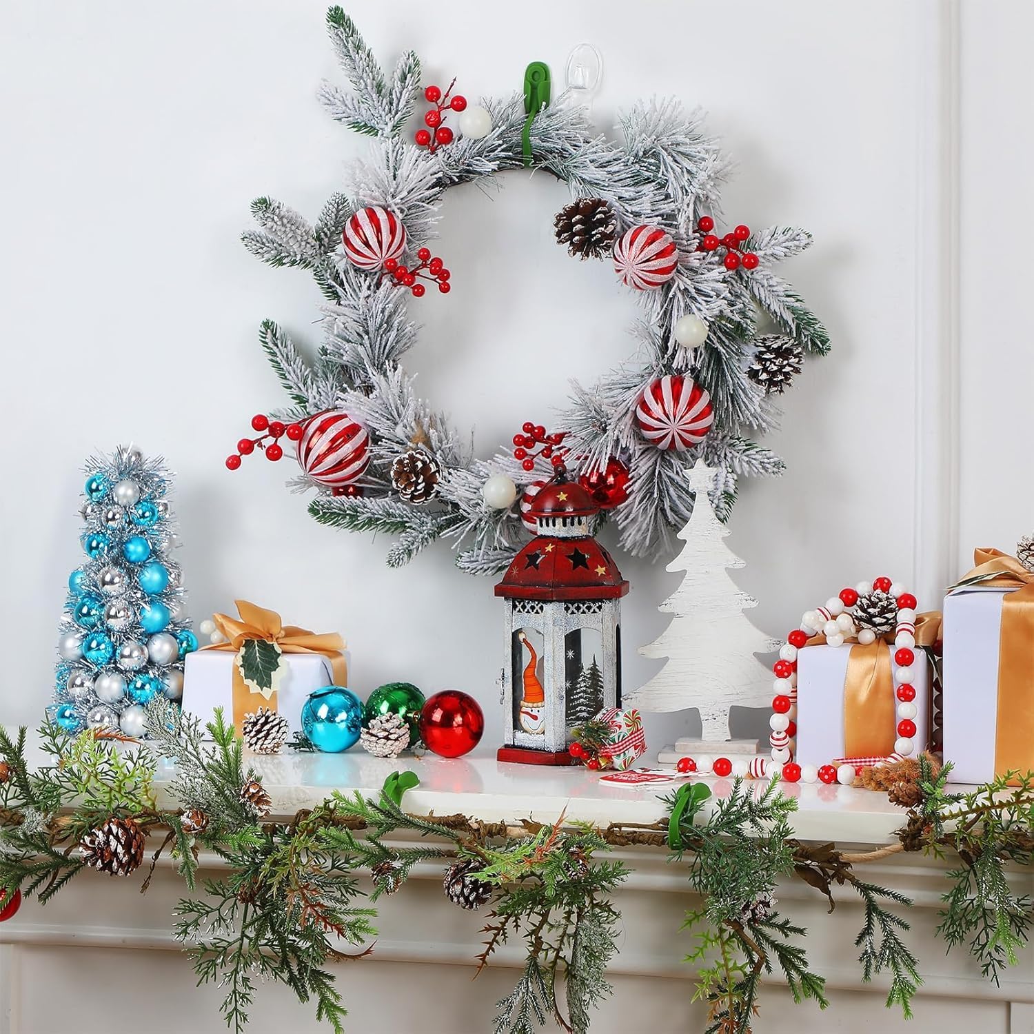 Reusable Christmas Wreath Hanger Set of 12