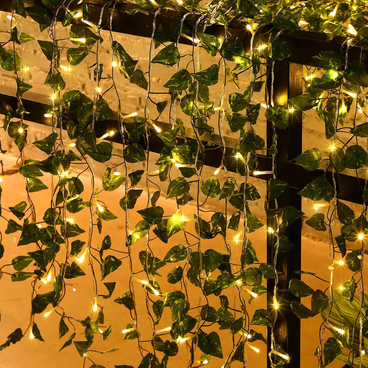 Unittype 15 Pcs LED Ivy Curtain String Light for Bedroom Decor 1