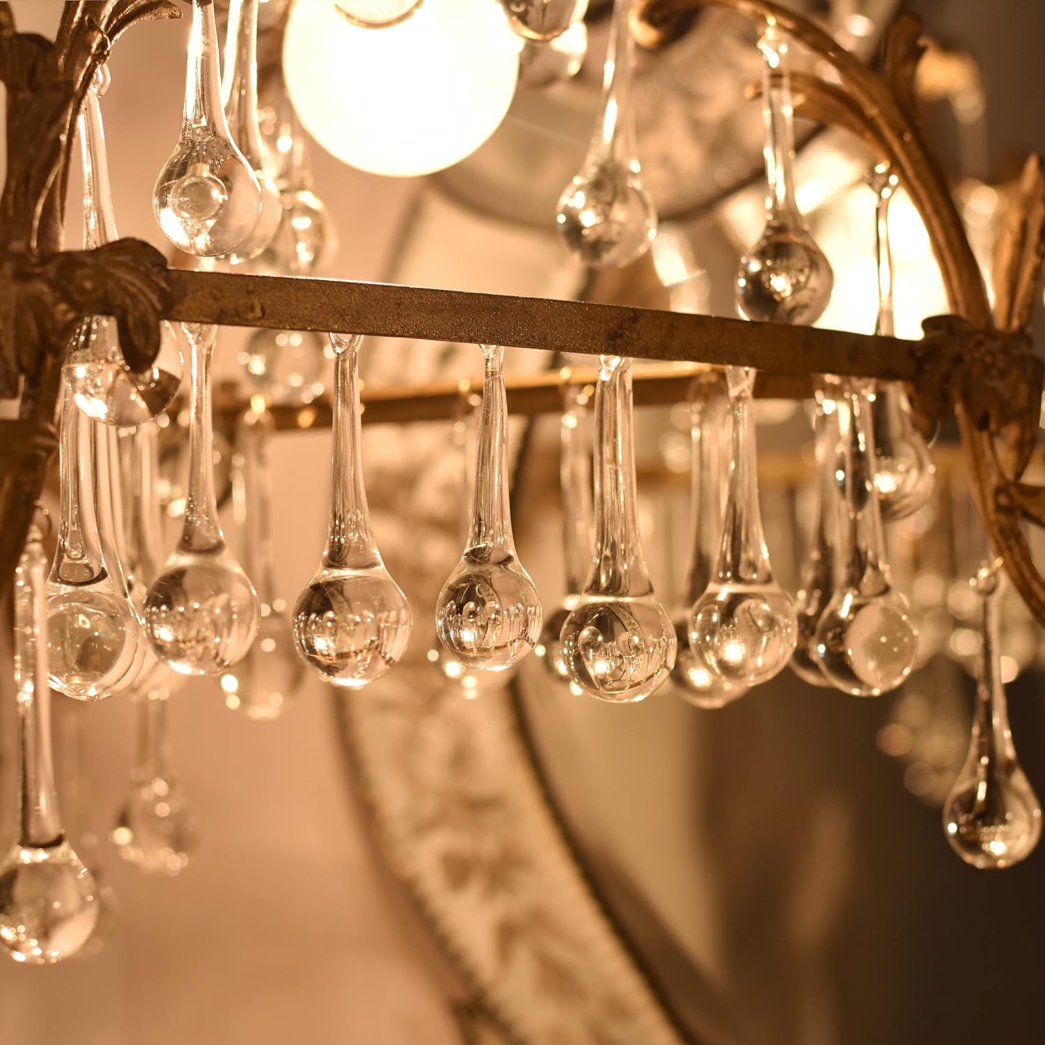 IndianShelf Clear Teardrop Crystal Ornaments 3 20 Piece