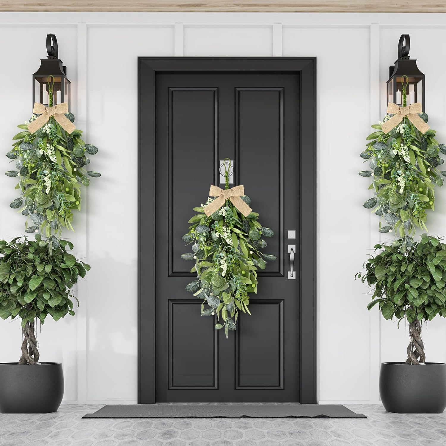 Eucalyptus Wreath Front Door 4 Pack Farmhouse Decor