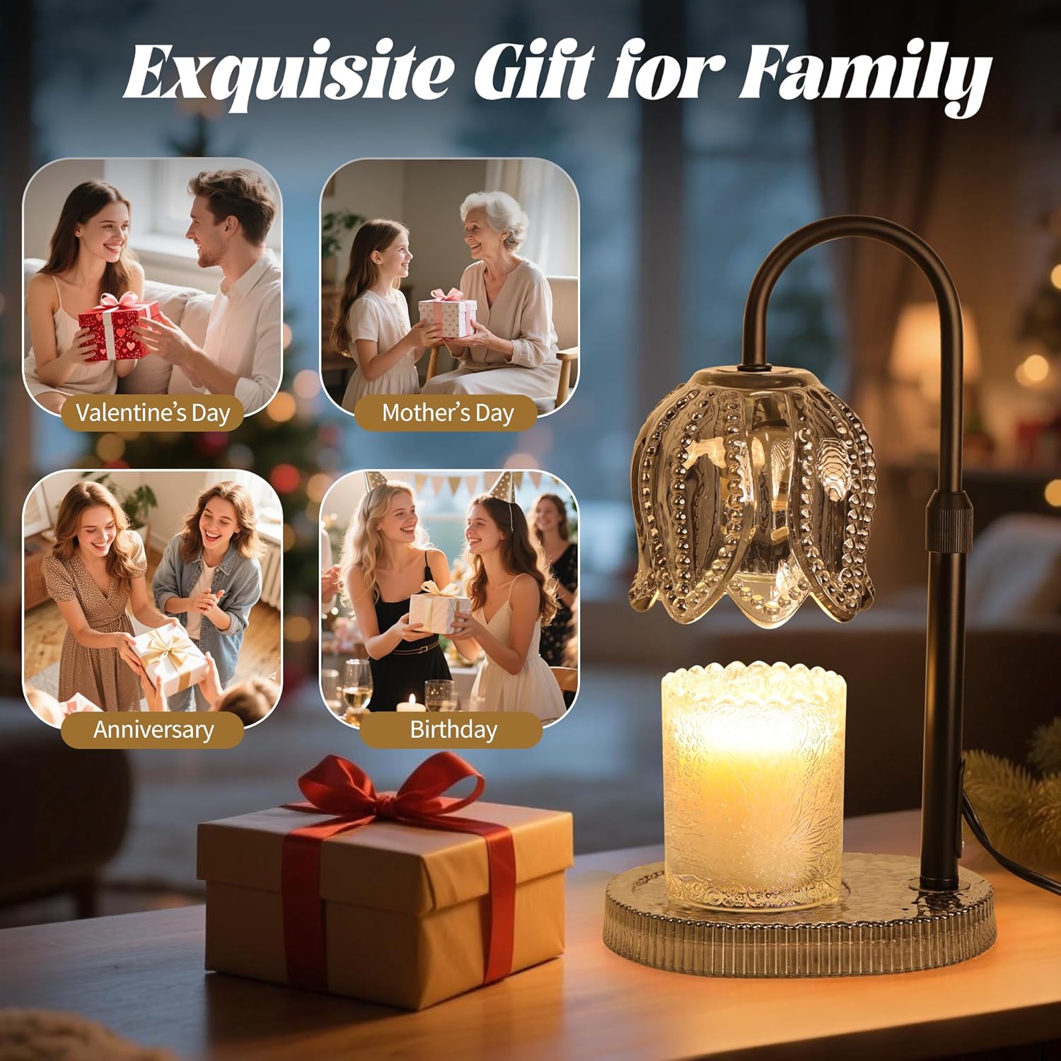 Tulip Candle Warmer Lamp with Timer and Dimmer