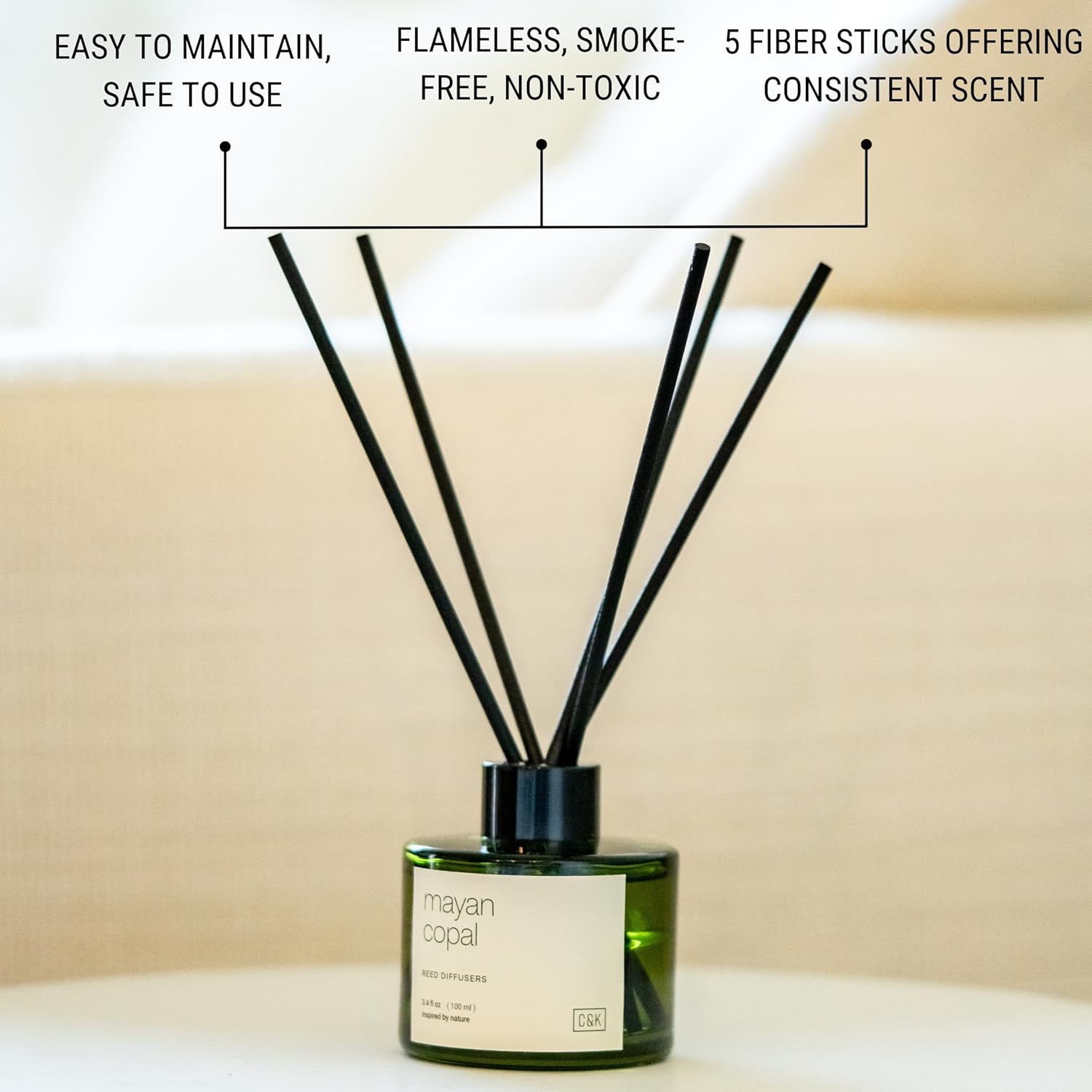 Craft Kin Home Fragrance Bundle Mayan Copal Candle Diffuser Set for Men