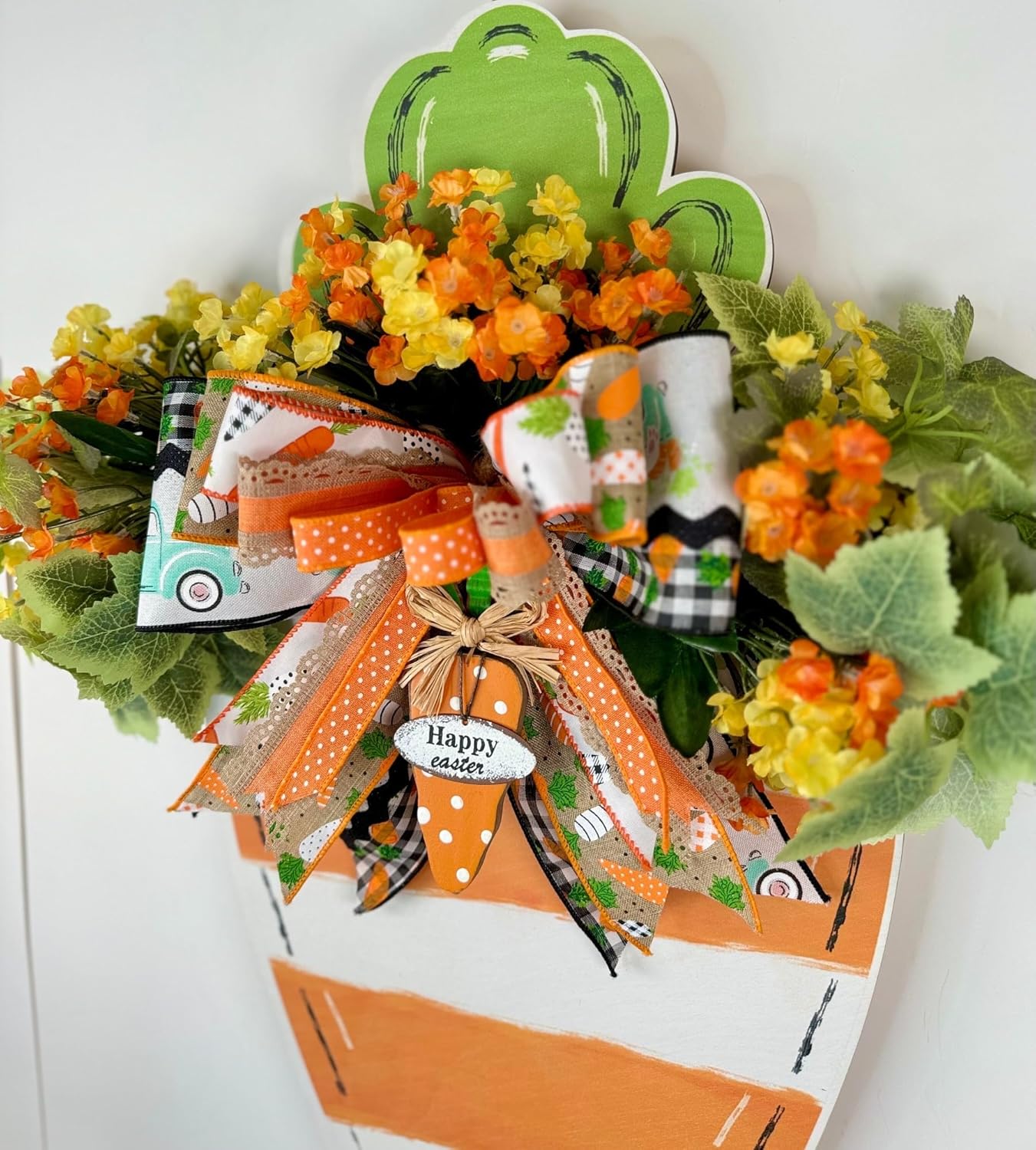 Spring Carrot Door Wreath for Home Decor