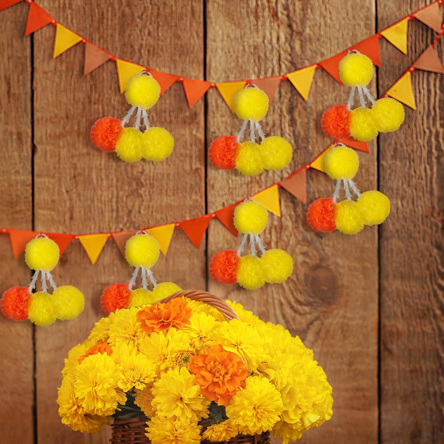 15 Pack Marigold Tuberose Tassels Halloween Decorations